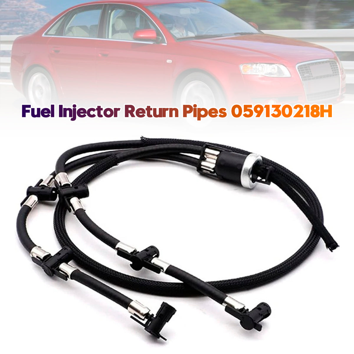 2004-2011 Audi A6 (4F2, C6) 2.7 TDI / 3.0 TDI Fuel Injector Return Pipes 059130218H Generic
