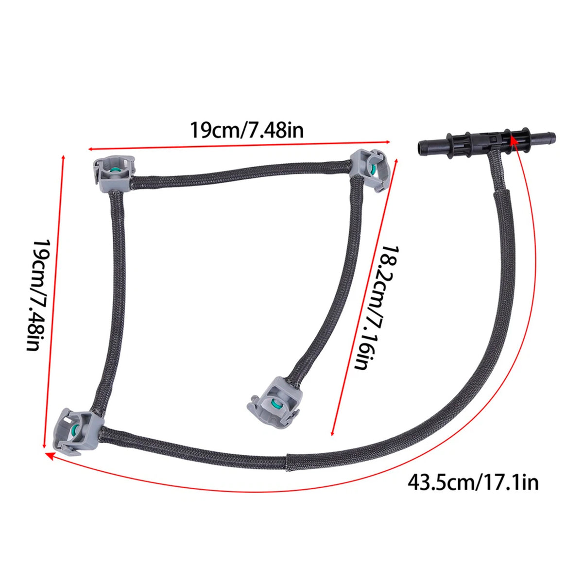 Mercedes C/E-CLASS 200CDI, 220CDI Fuel Return Overflow Hose Line Pipe A6460700732 A6460701832 Generic