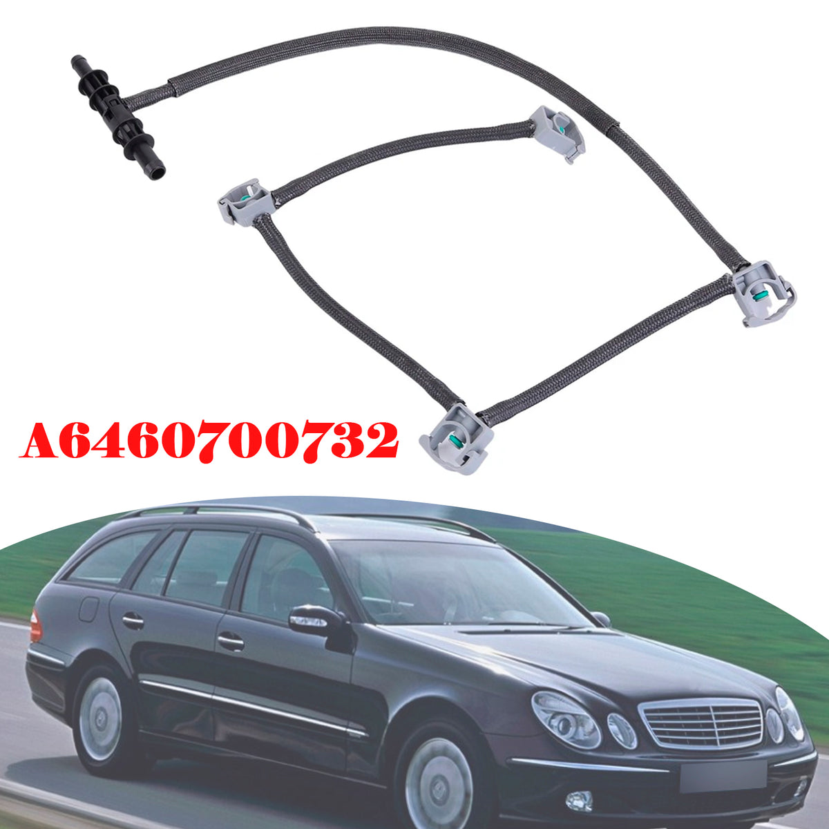 2003-2008 Mercedes-Benz E-CLASS (W211) E 220 CDI Fuel Return Overflow Hose Line Pipe A6460700732 A6460701832 Generic