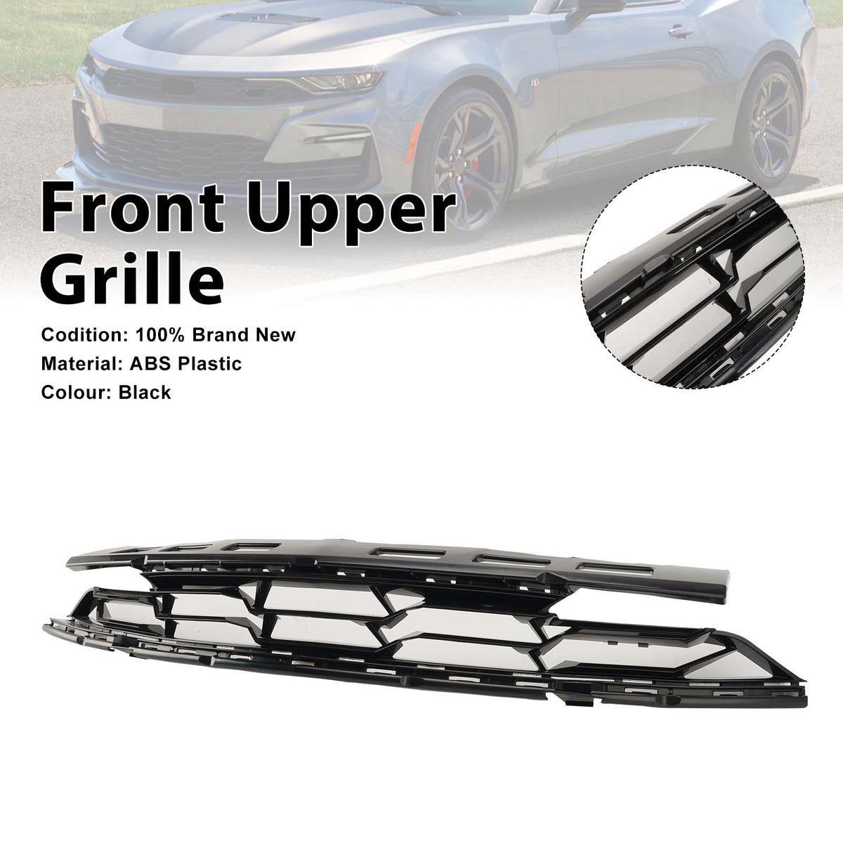 2019-2024 Chevrolet Camaro SS Front Bumper Upper Grill Grille 84535154 Generic
