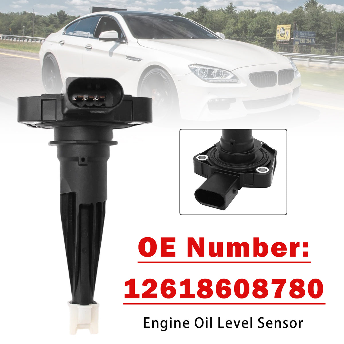 2013 BMW Alpina B7L Engine Oil Level Sensor 12618608780 Generic