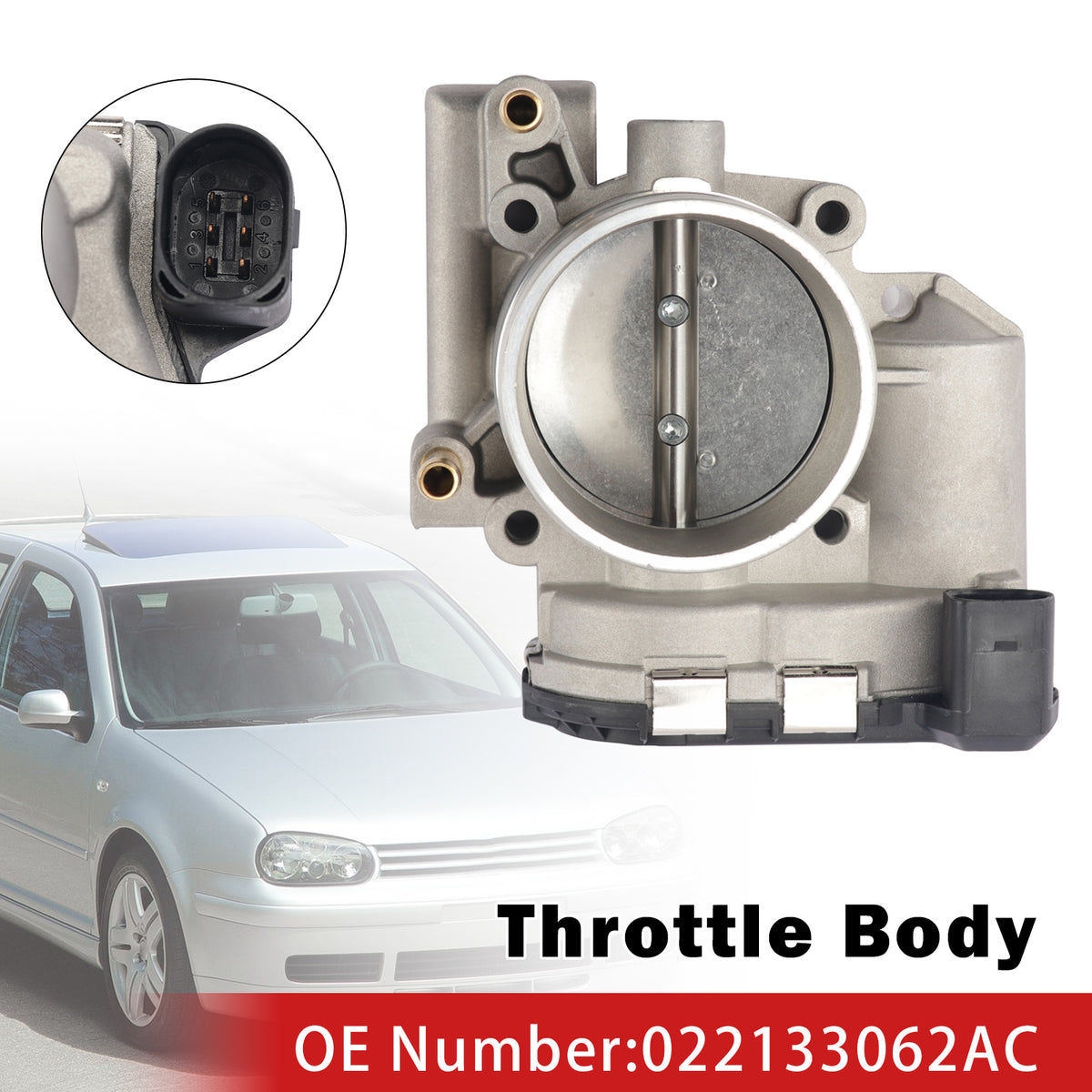 1999-2004 VW Golf Mk4 (1J) VR6 2.8L (BDE / AQP) Throttle Body 022133062AC Generic