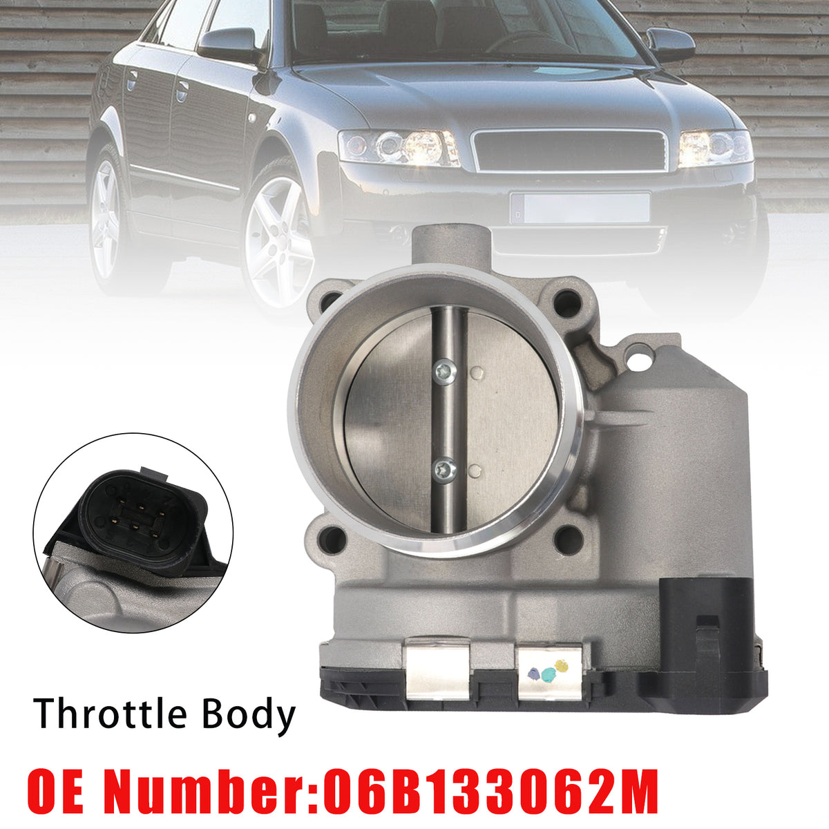 2000-2006 Audi A4 1.8L Turbo L4 (B6) Throttle Body 06B133062M Generic