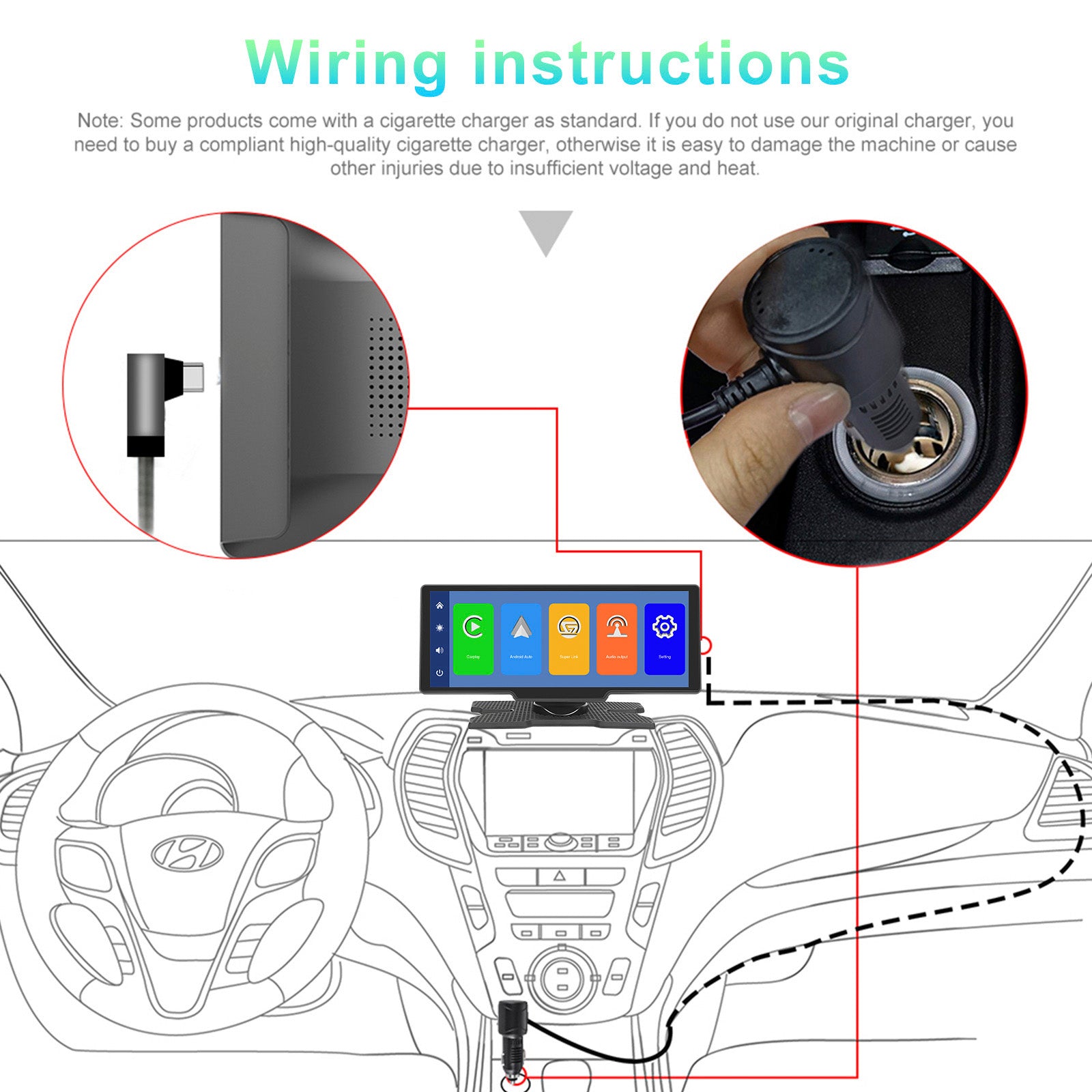 10.77 HD Display Car Navigation System CarPlay all-in-one Machine 12 LED Camera