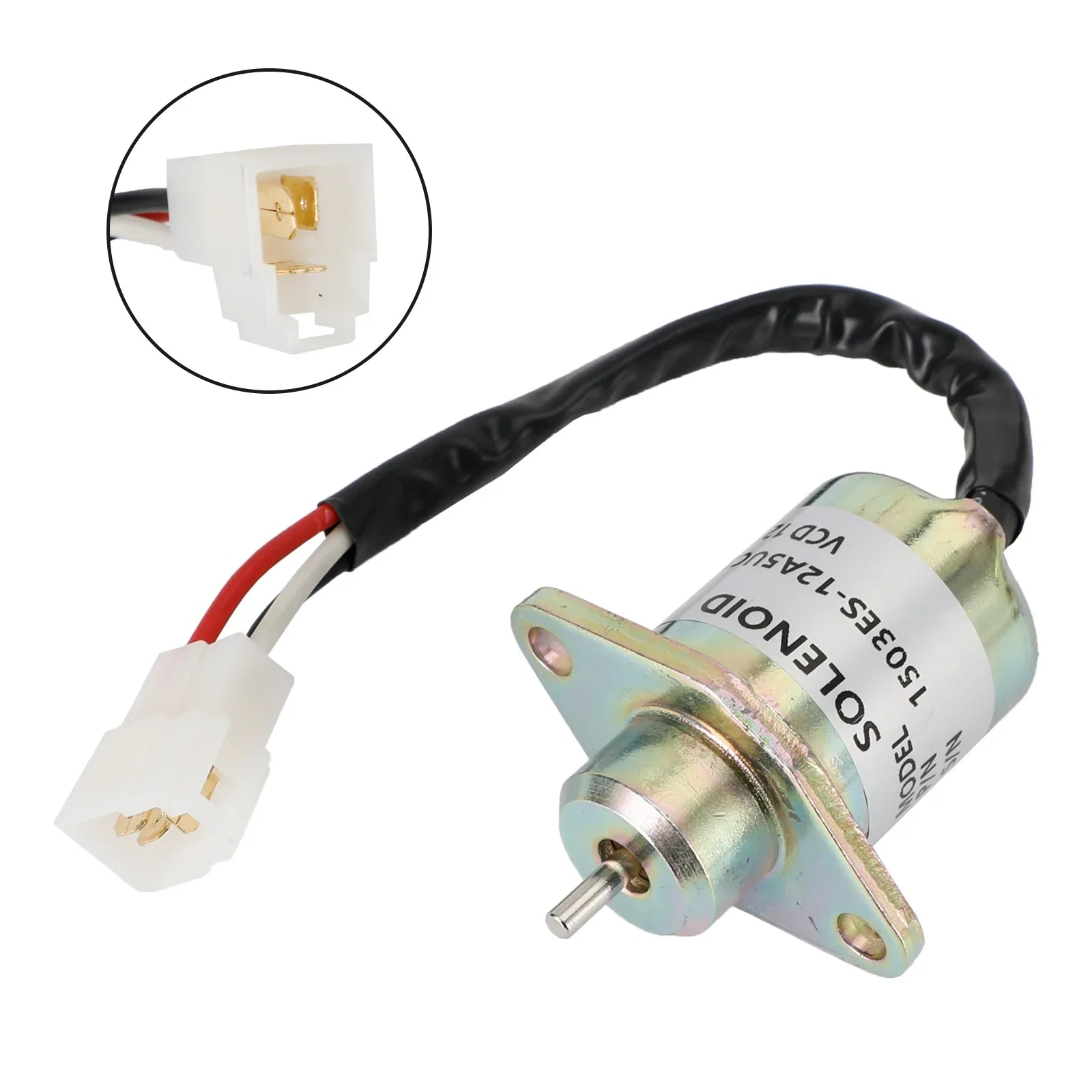 Fuel Shutoff Solenoid 1503ES-12A5UC5S SA-4569-T For Kubota Tractors B1700D B1700E