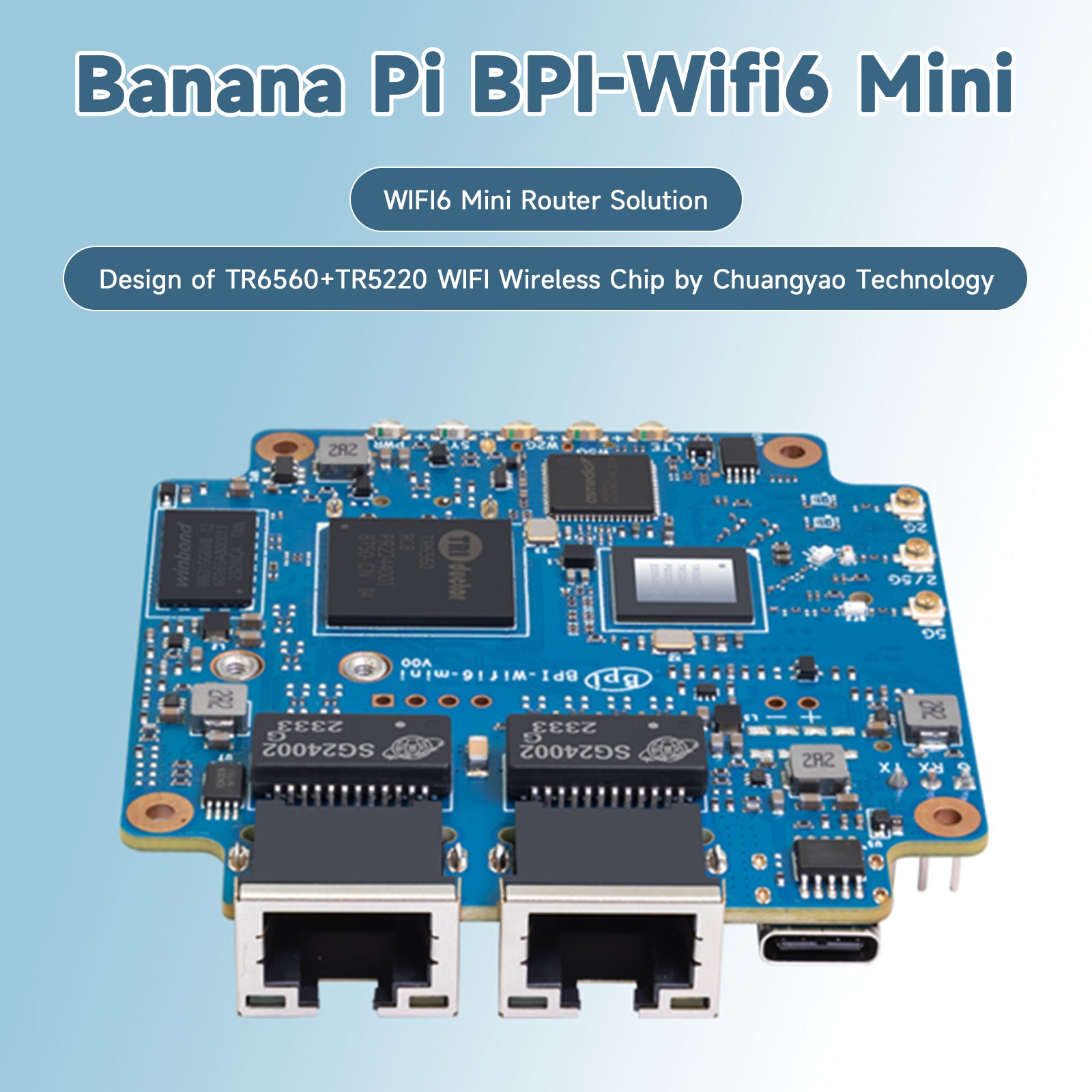 Banana Pi BPI WiFi6 MINI Router Development Board WiFi draadloze chip Banana Pi