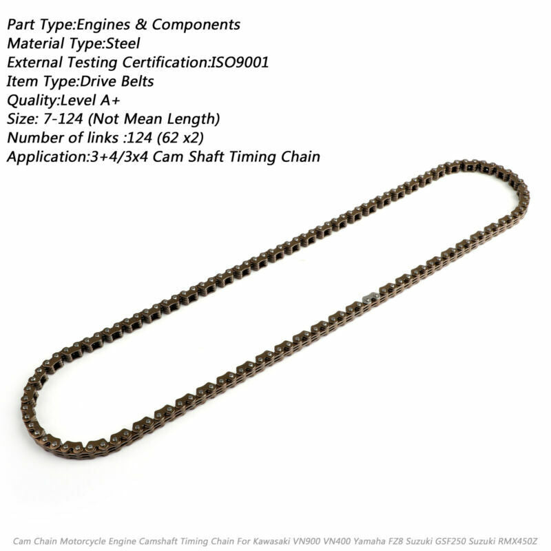 RM-Z450 Cam Timing Chain For 124L Suzuki RMX450Z RM-Z450 B/ 12760-35G00 05-2018