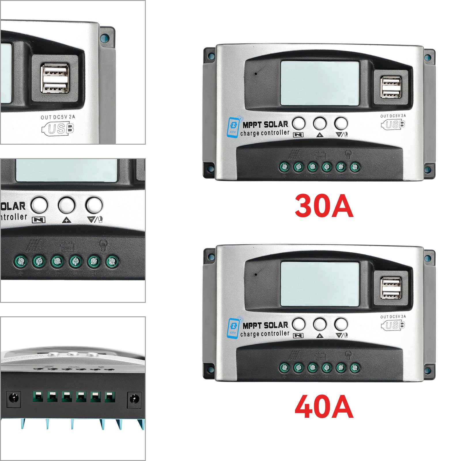 30A/40A MPPT High Energy Solar Controller 0V Starts Intelligent Repair Battery