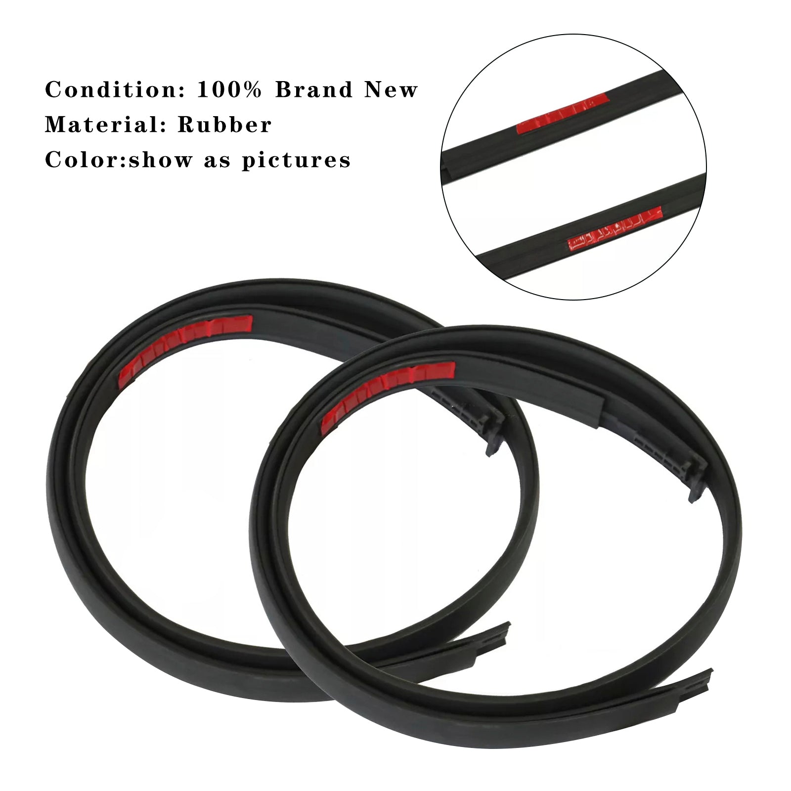 2007-2020 Toyota Tundra DUBBELHIT 2-DELARS TAKDROPPLIST VÄNSTER & Höger sida gummi