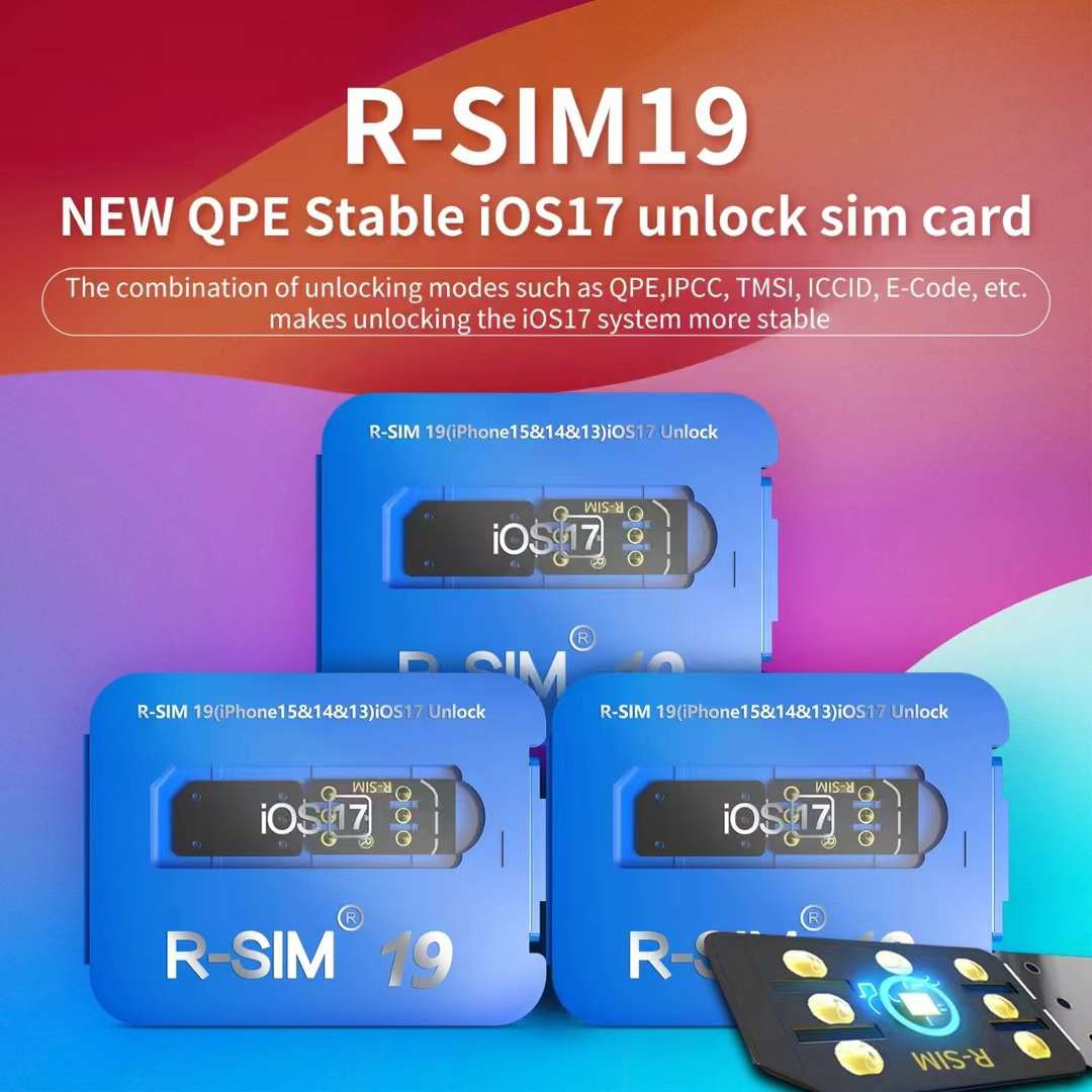 Upgrade RSIM 19 QPE Stable Unlock SIM Card for iPhone 15 Plus 14 13 Pro 12 IOS17