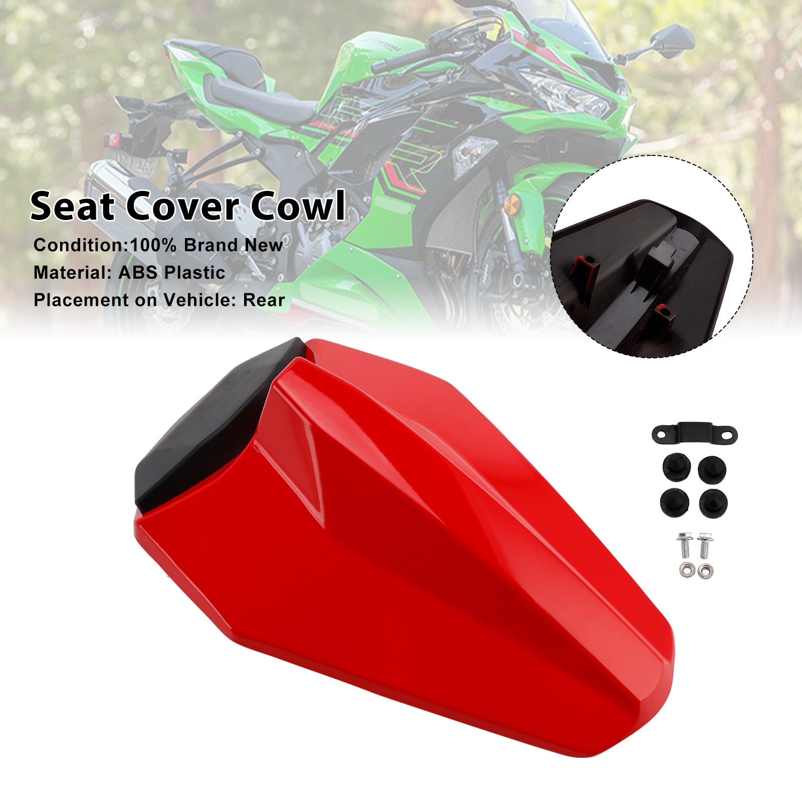 Racing Tail Rear Seat Fairing Cowl for Kawasaki ZX25R ZX4R ZX4RR 20-25
