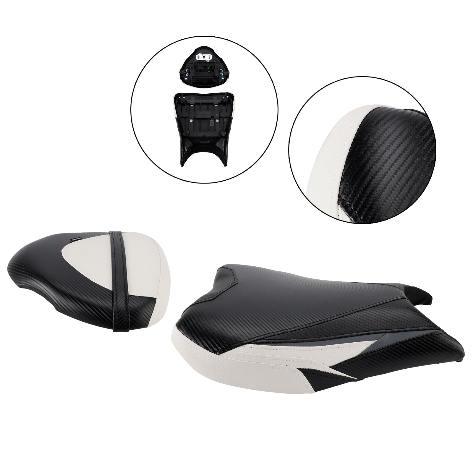 Lower Front W/ Rear Seat Driver Pillion White For Suzuki Hayabusa 1300 22-24