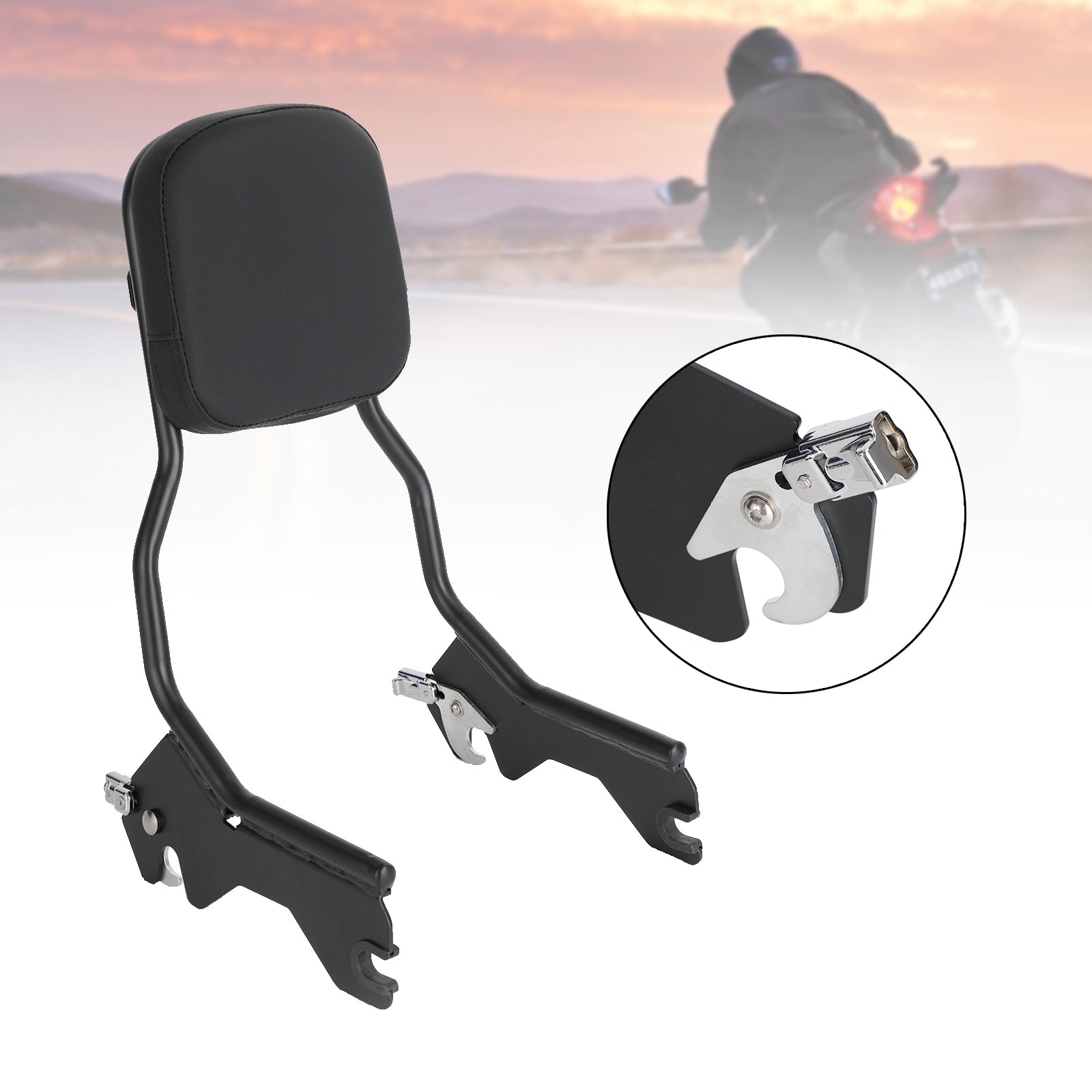 Passenger Backrest fit for Deluxe Heritage Classic Softail Slim FLSL 2018-2020