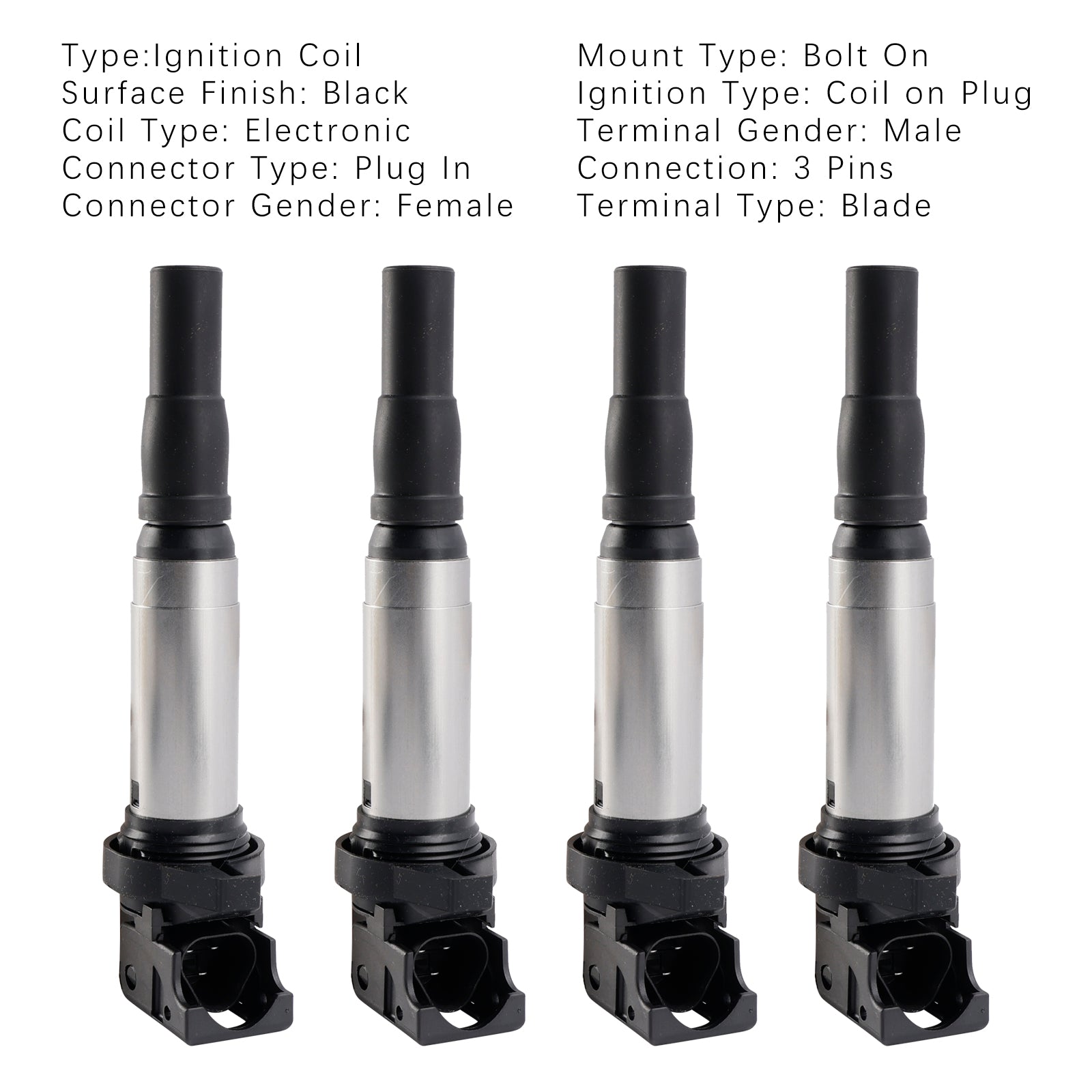 2006-2013 MINI COOPER R56 1.6 4PCS Ignition Coil 0221504800 597091,12137575010