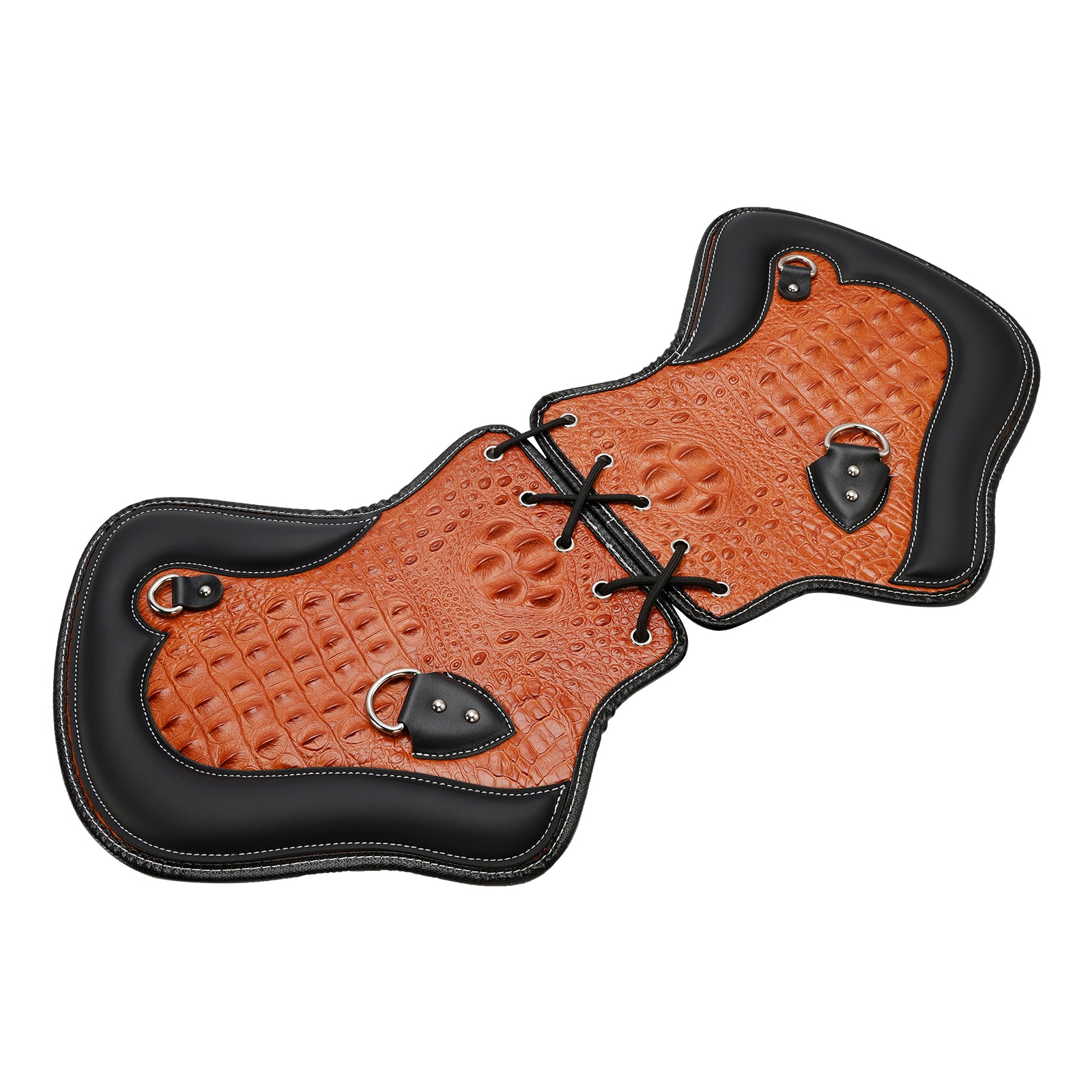 1985-2017 Touring-, Softail-, Dyna- of Sportster-fietsenpaar Cnc-hitteschildzadelbeschermer Zwartbruin