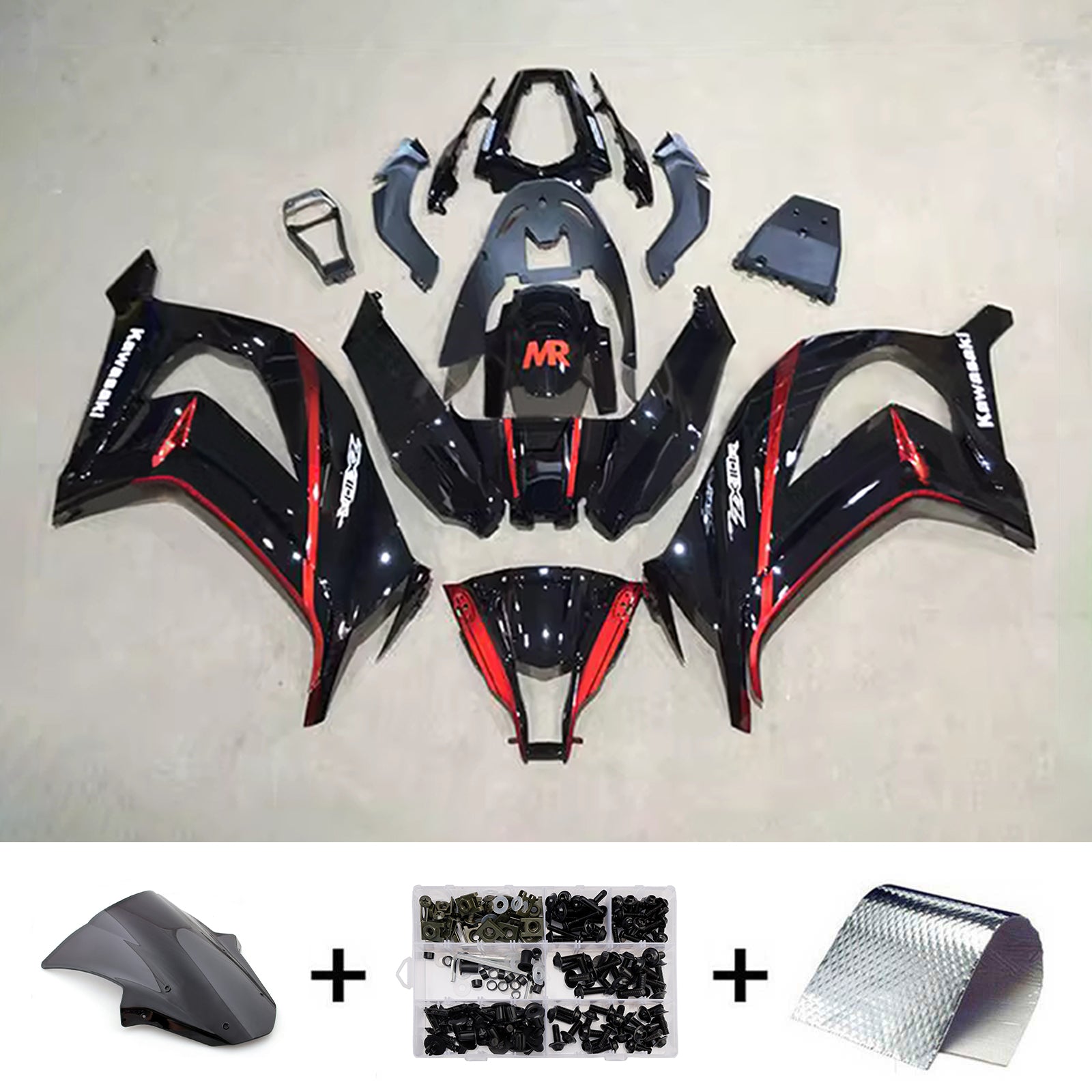 Kit carena iniezione carrozzeria in plastica ABS adatta per Kawasaki ZX10R 2011-2015