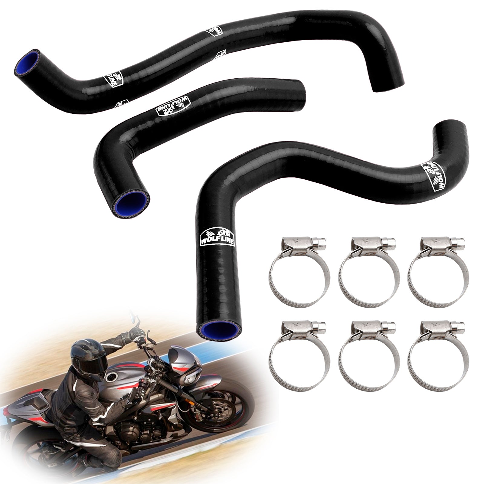 2020-2022 Street Triple 765 R RS Silicone Radiator coolant Hose kit