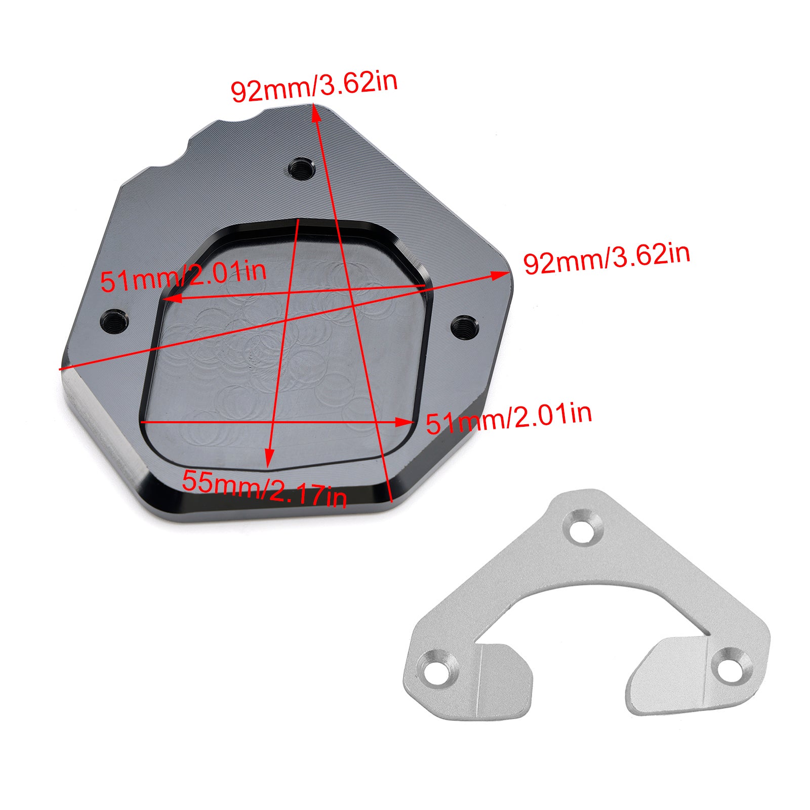 2019-2023 Yamaha Tenere 700 Kickstand Enlarge Plate Pad