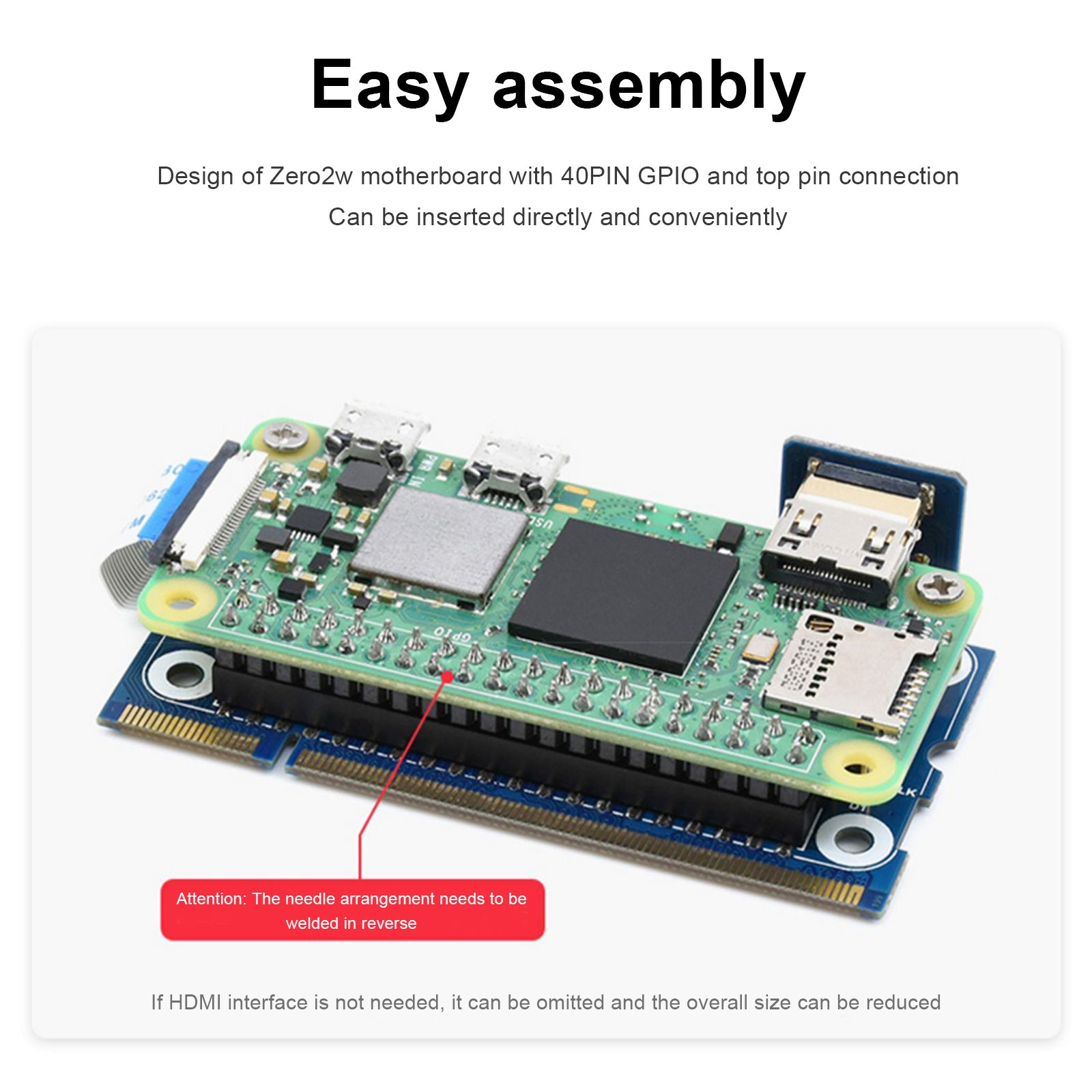 2W til CM3 utvidelseskort Raspberry Pi CM3 Core Board alternativt adapterkort