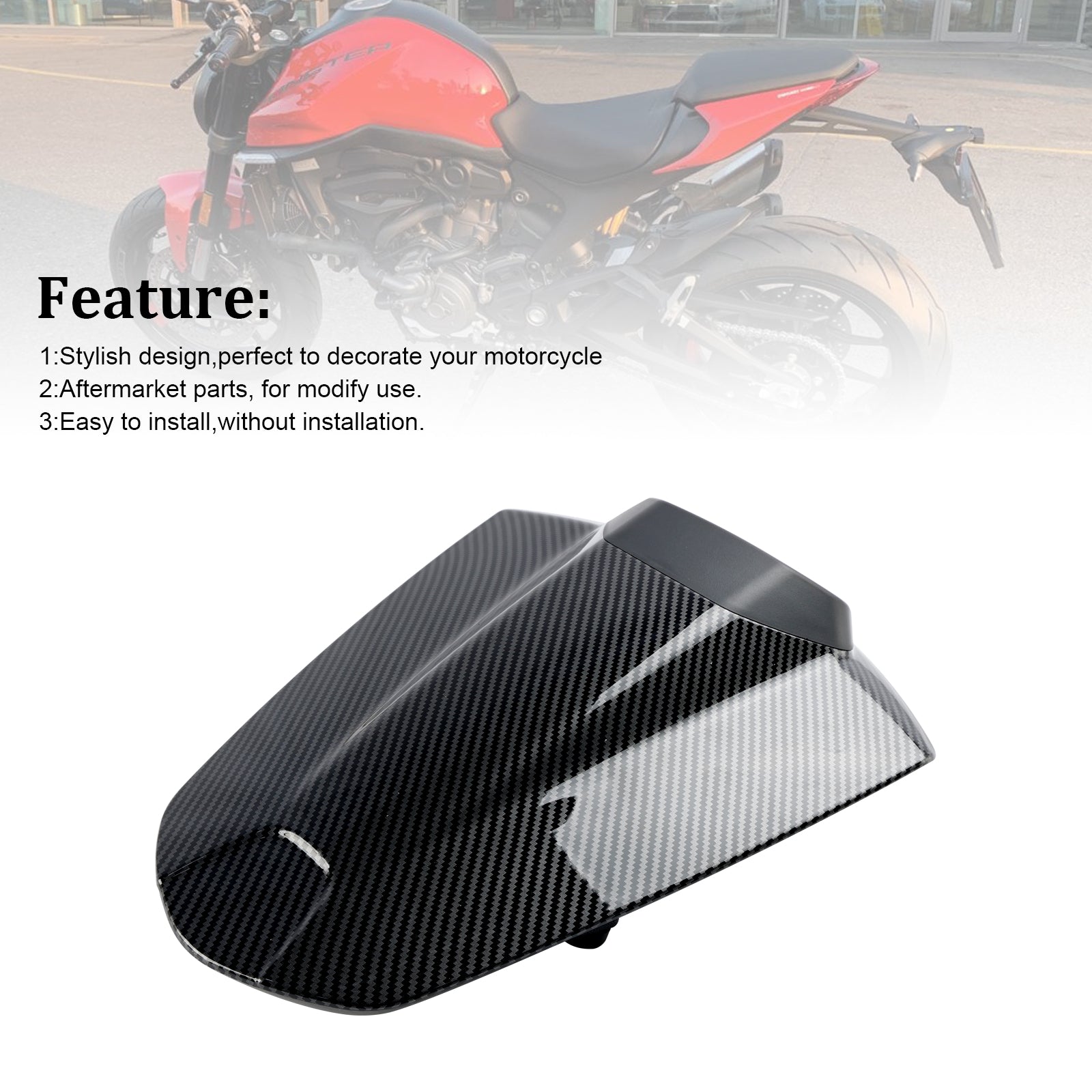 2021-2024 Ducati Monster 950 937 Staart Achterbank Hoes Kuipkap