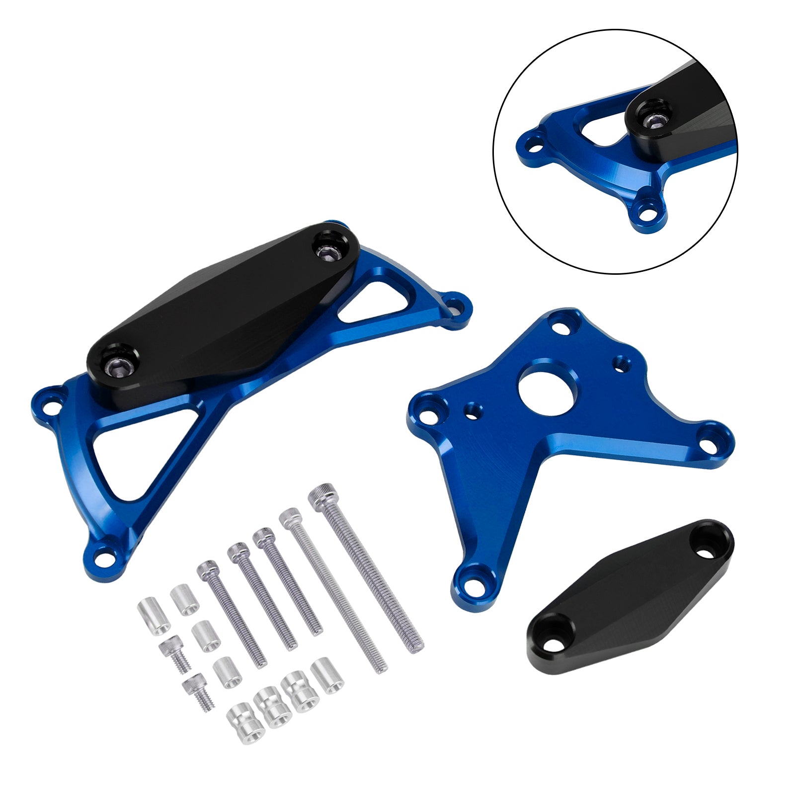 Stator Motorkap Slider Protector Cnc Blauw Voor Suzuki Gsx-S1000/Gt Katana