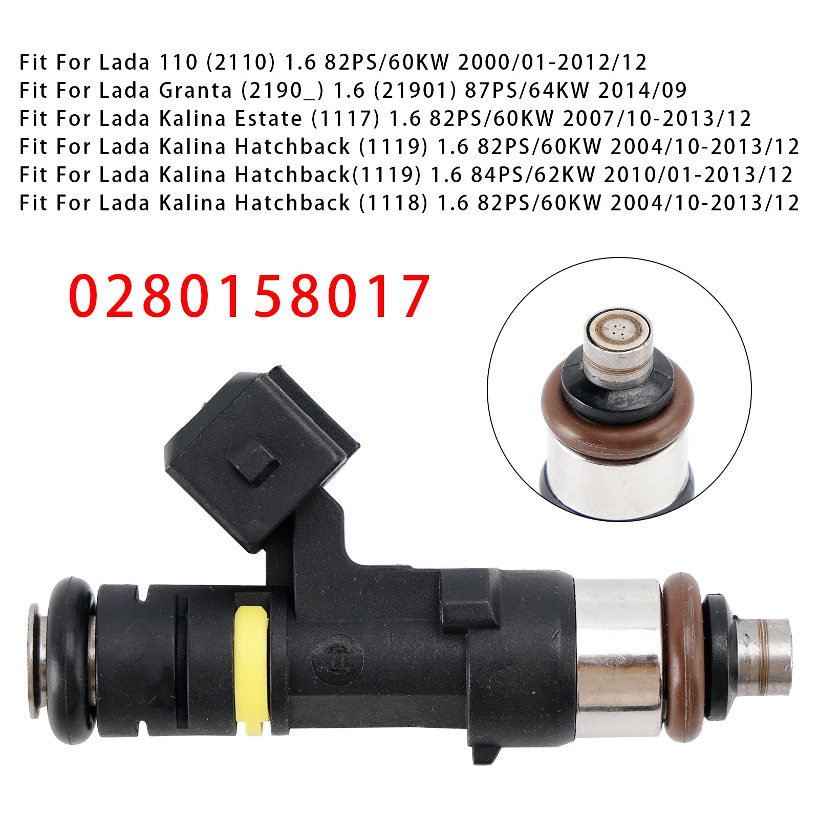 1Pcs Fuel Injector For Lada Granta Kalina 0280158017
