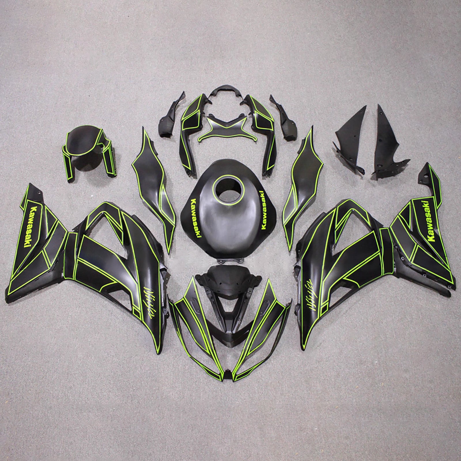 Kit carena iniezione carrozzeria in plastica ABS adatta per Kawasaki ZX6R 636 2013-2018