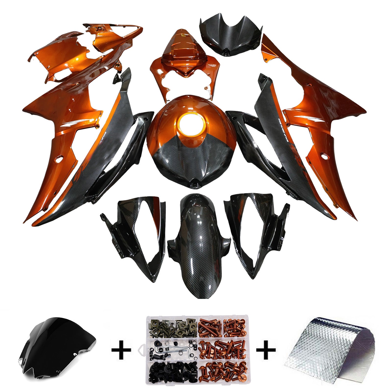 Kit de carénage d'injection carrosserie plastique ABS pour Yamaha YZFR6 YZF-R6 2008-2016