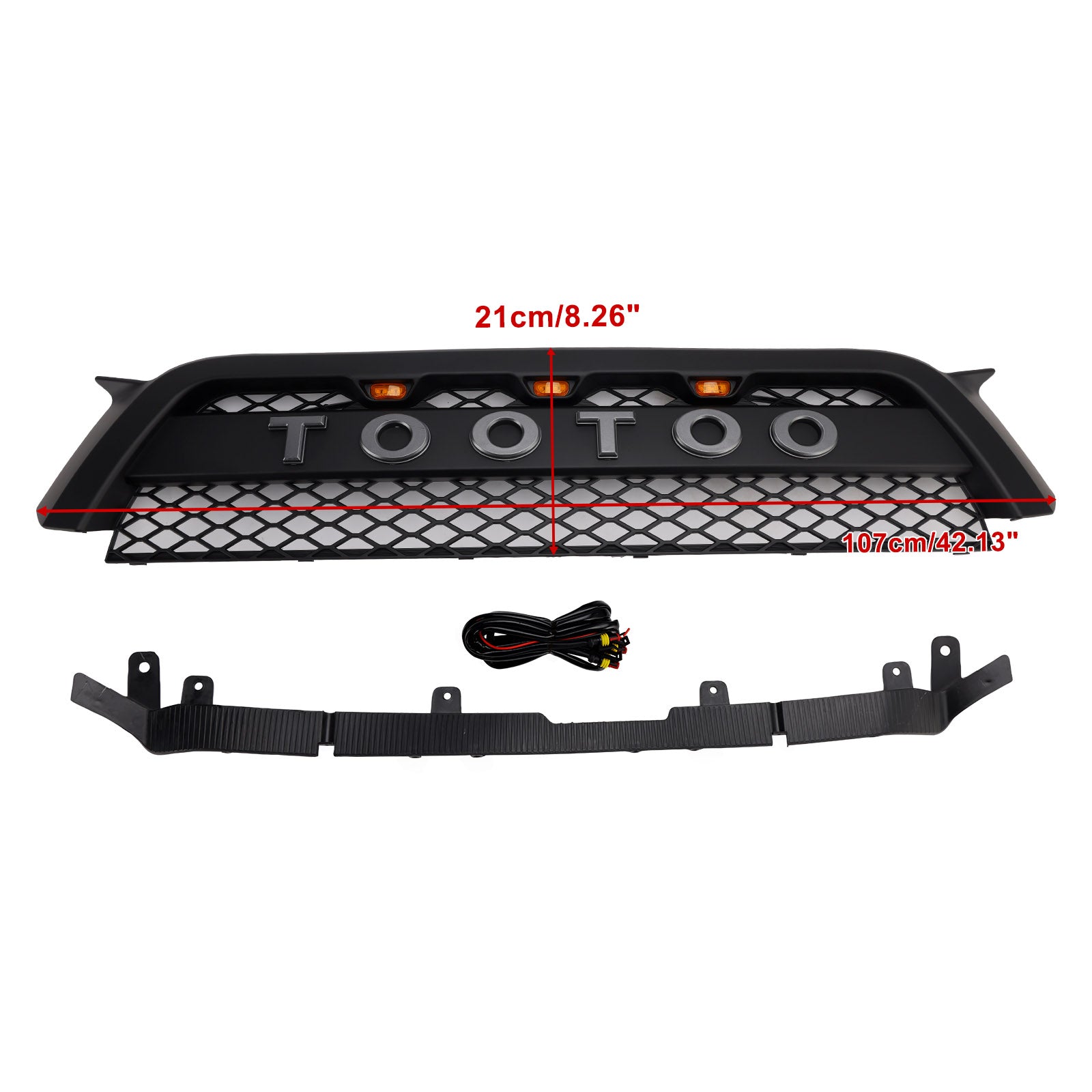 TRD Pro Style Front Bumper Grill Grille Fit Toyota 4Runner 2010-2013 Matte Black