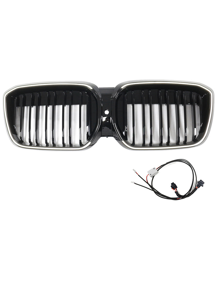 2022-2024 BMW IX3 G08 LCI Double slat gloss Black Front Kidney Grill