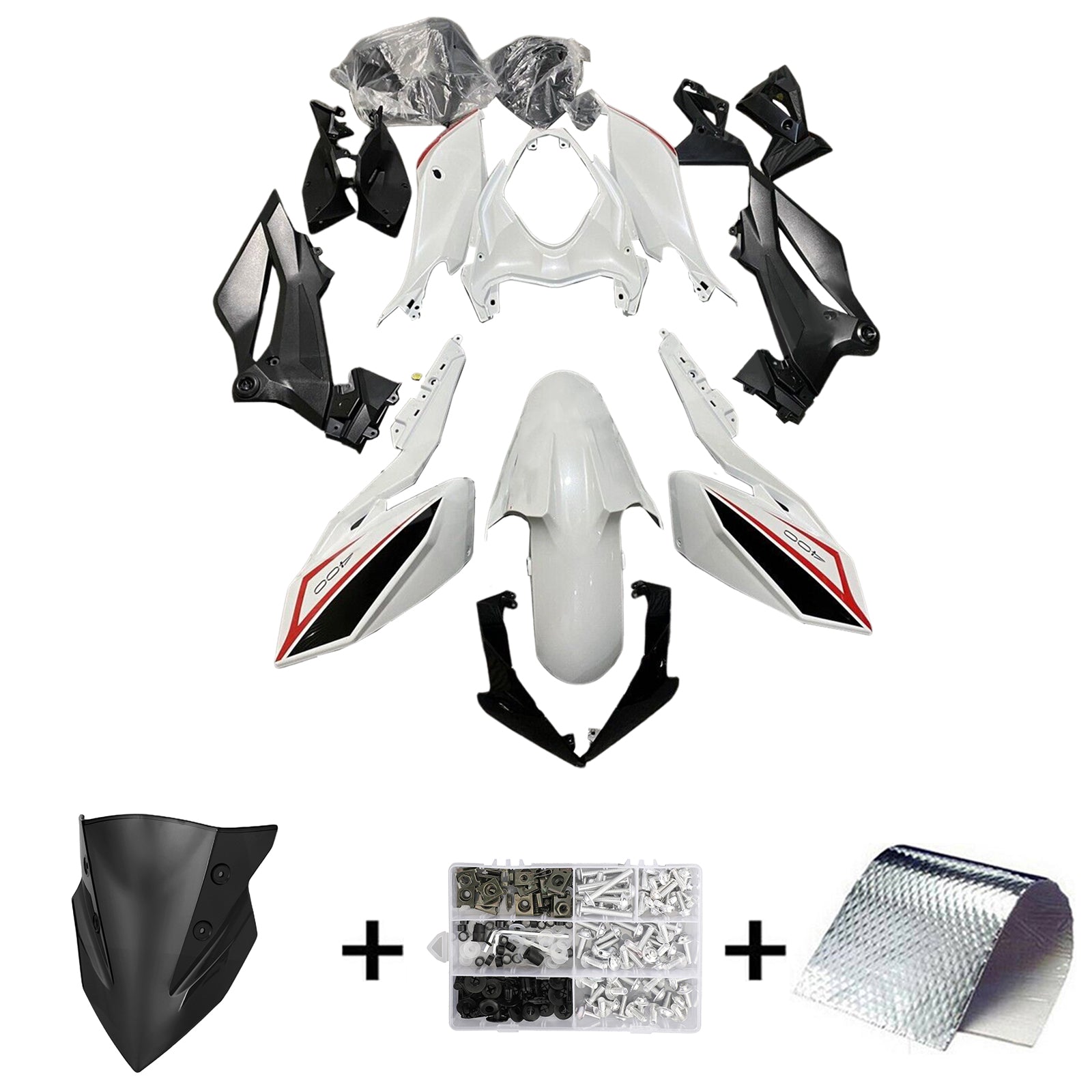 2018-2024 Kawasaki Z400 Amotopart Injection Fairing Kit Bodywork Plastic ABS #101