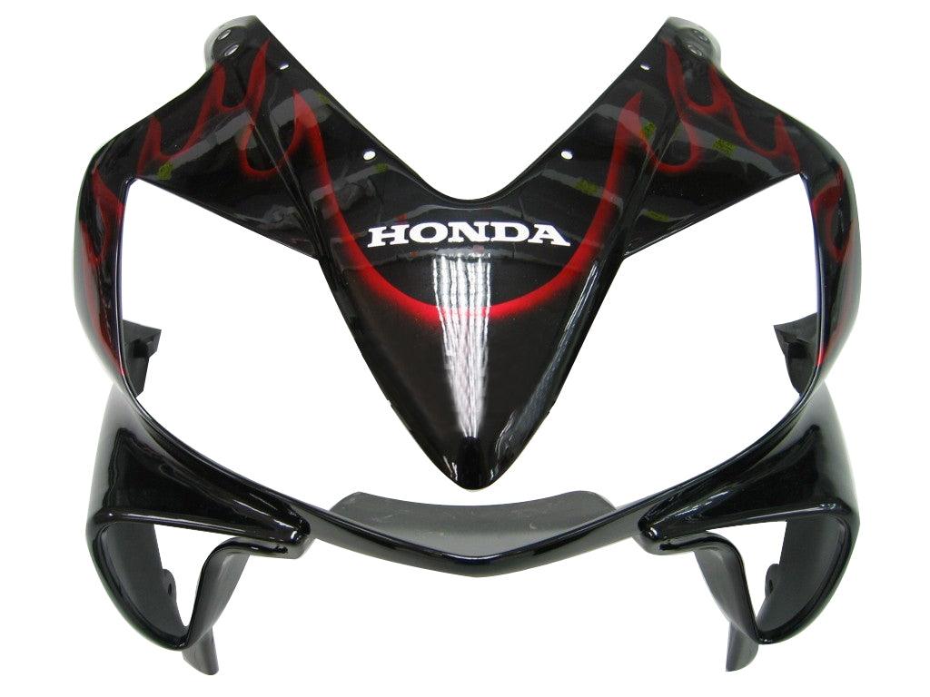 2004-2007 Honda CBR 600 F4i Black & Red Flame Racing Fairings Generic