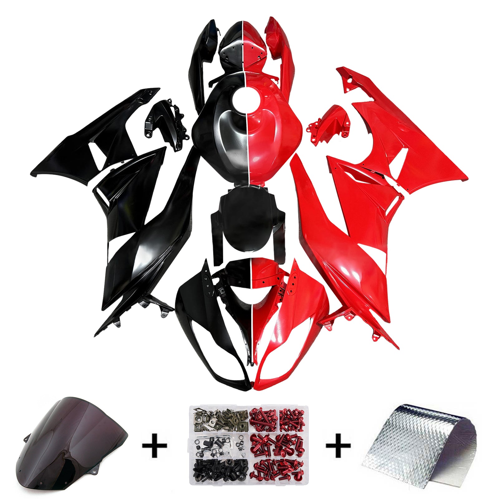 Injectiekuipset carrosserie kunststof ABS geschikt voor Kawasaki ZX6R 636 2009-2012