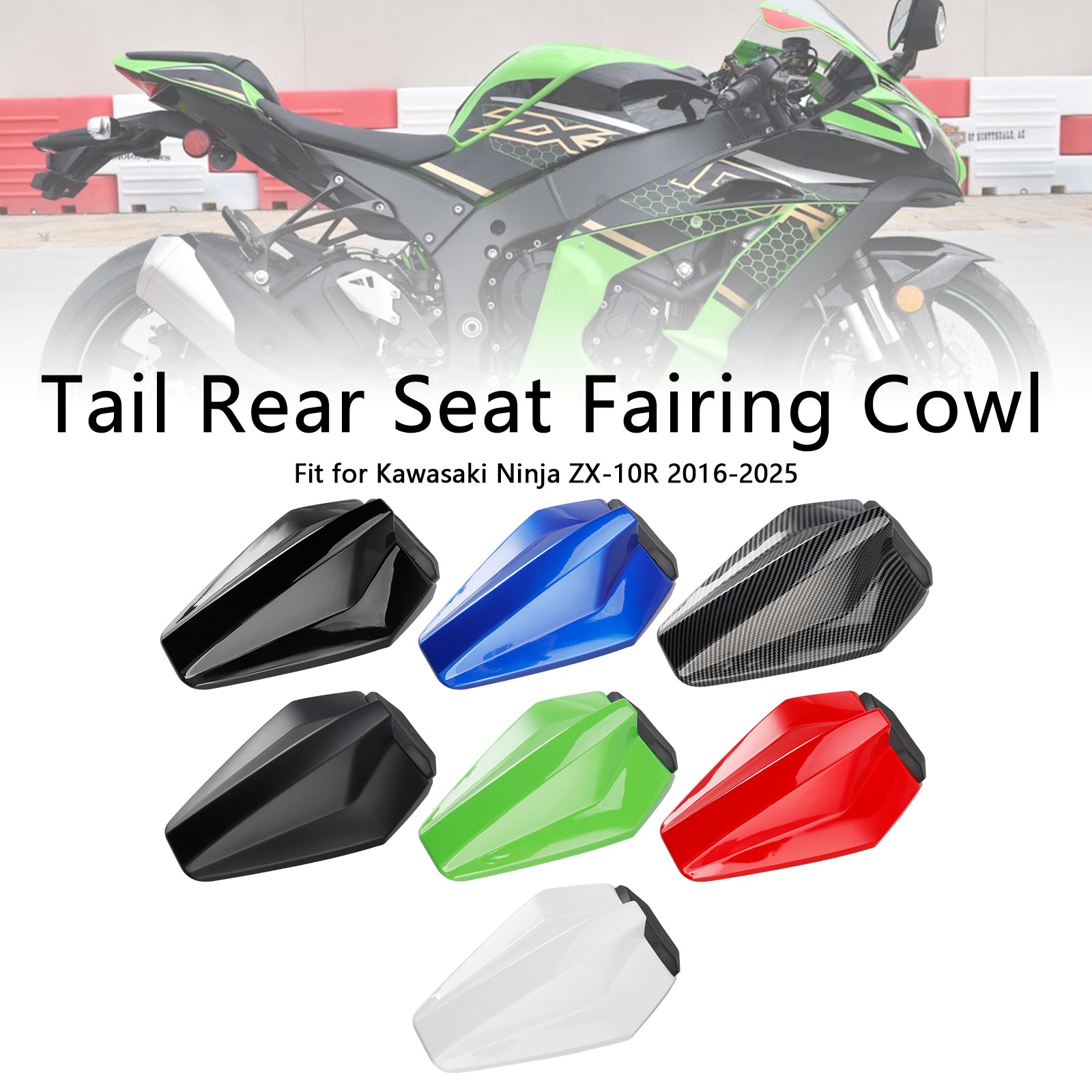 Capot de carénage de siège arrière de queue de course Kawasaki ZX10R ZX-10R 2016-2025