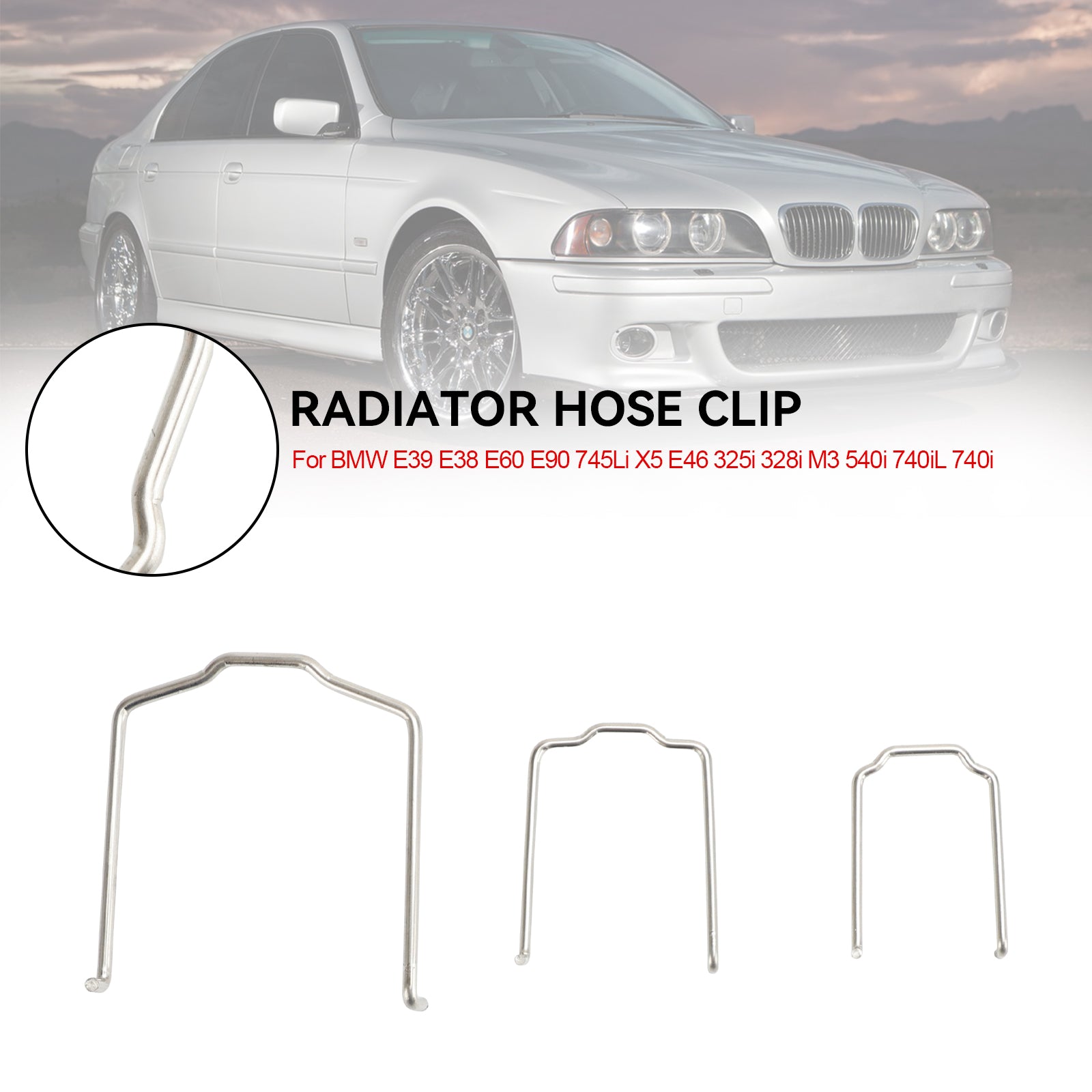 Clip de tuyau de radiateur pour BMW E39 E38 E60 E90 745Li X5 E46 325I 328I M3 540I 740Il