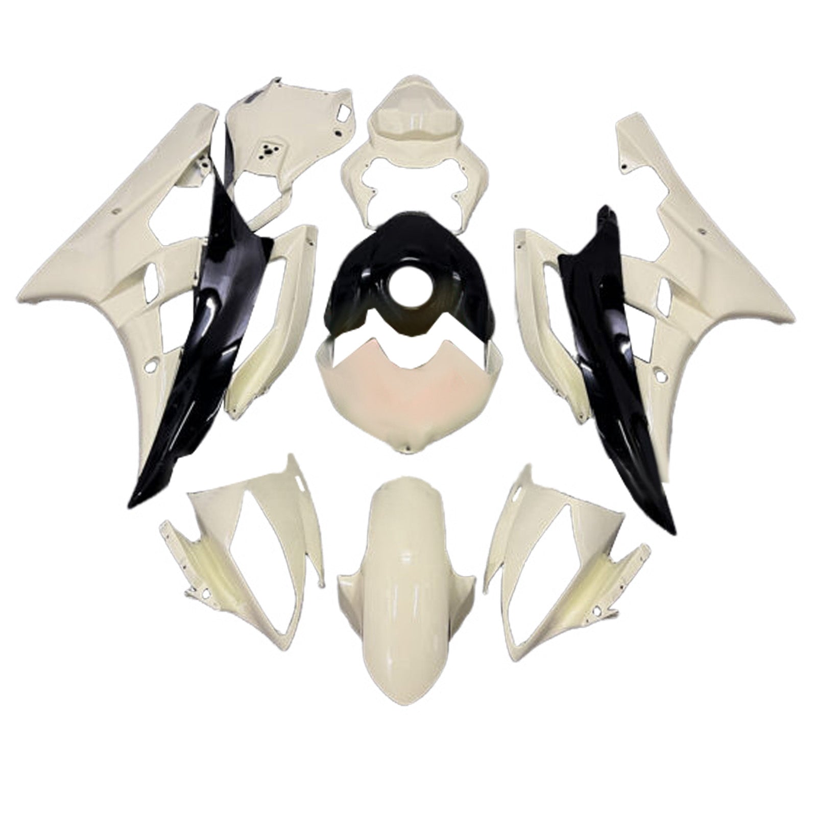 Kit de carénage d'injection carrosserie plastique ABS pour Yamaha YZFR6 YZF-R6 2006-2007