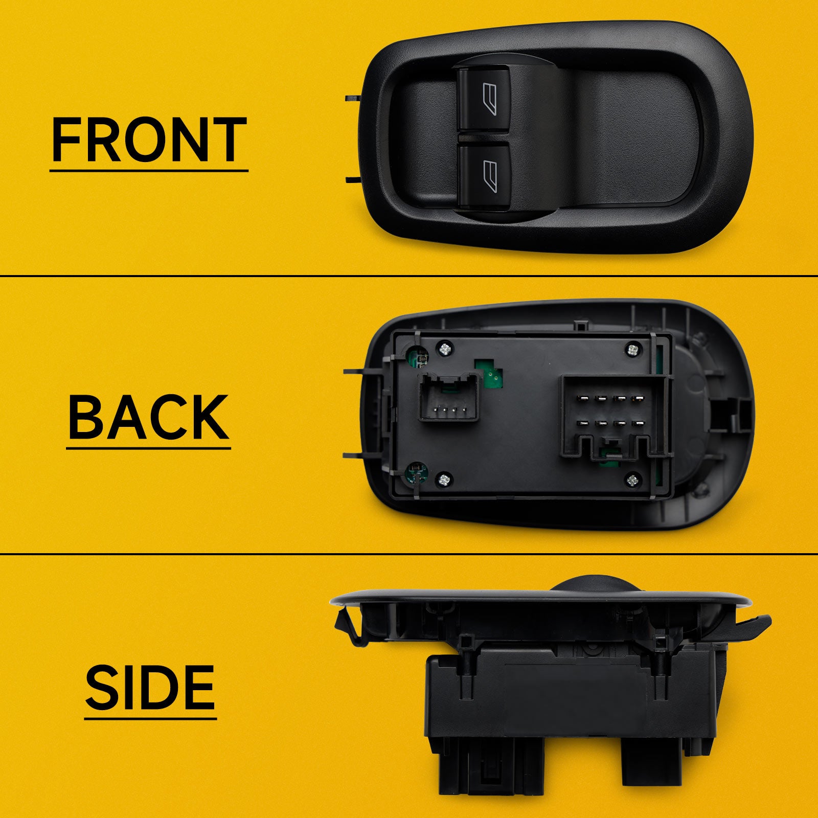 Dubbele raamschakelaar voor Ford Transit MK8 Custom 2014+ bestuurderszijdeur 1791339