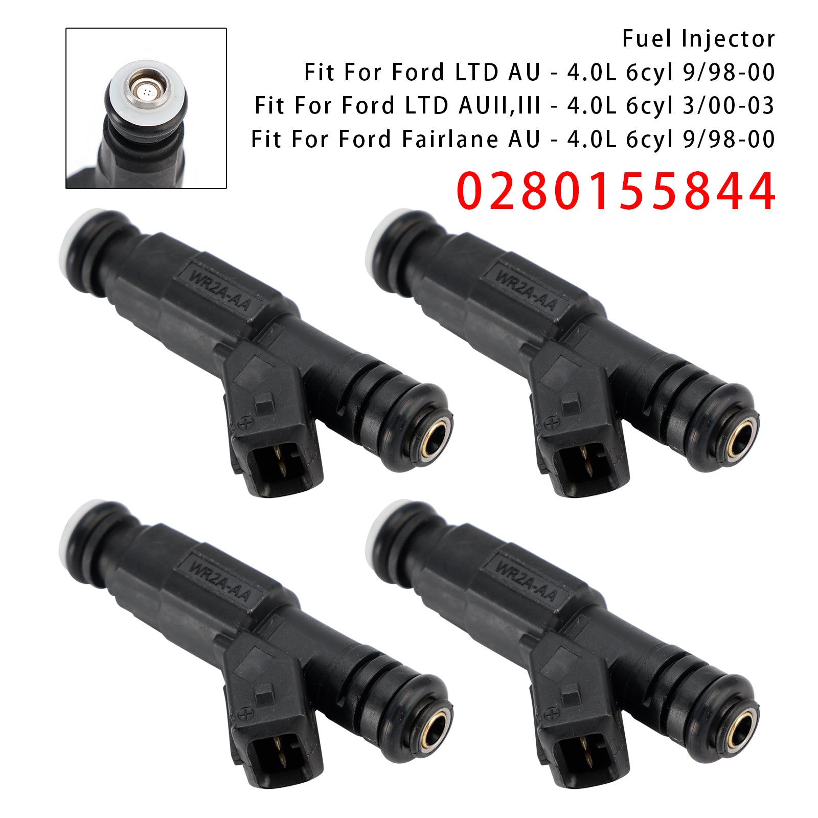 4Pcs Fuel Injector For Land Rover Range Rover V8 L322 BMW X5 0280155844