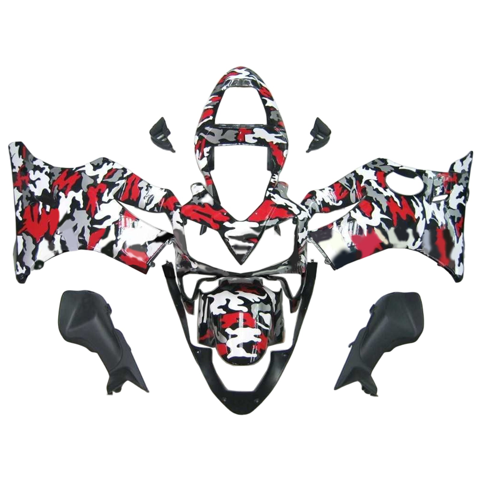 2001-2003 Honda CBR600 F4i Kit de camerage d'injection de carrosserie Plastique ABS # 112
