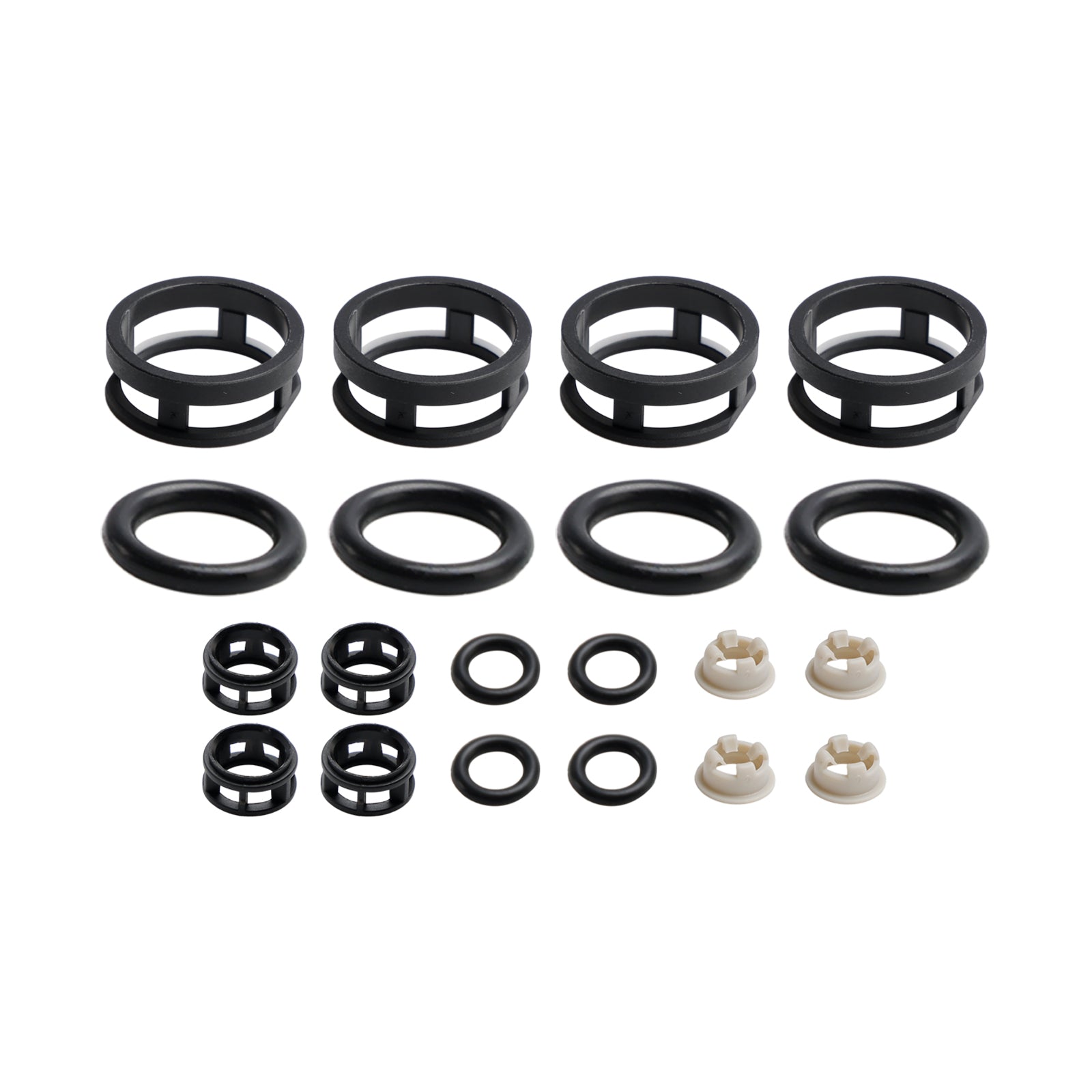 Nissan JECS - Altima / Sentra / Infiniti / G20 V4 4PCS Side Feed Fuel Injector Repair Kit Filters Seals O-Rings Pintle Caps