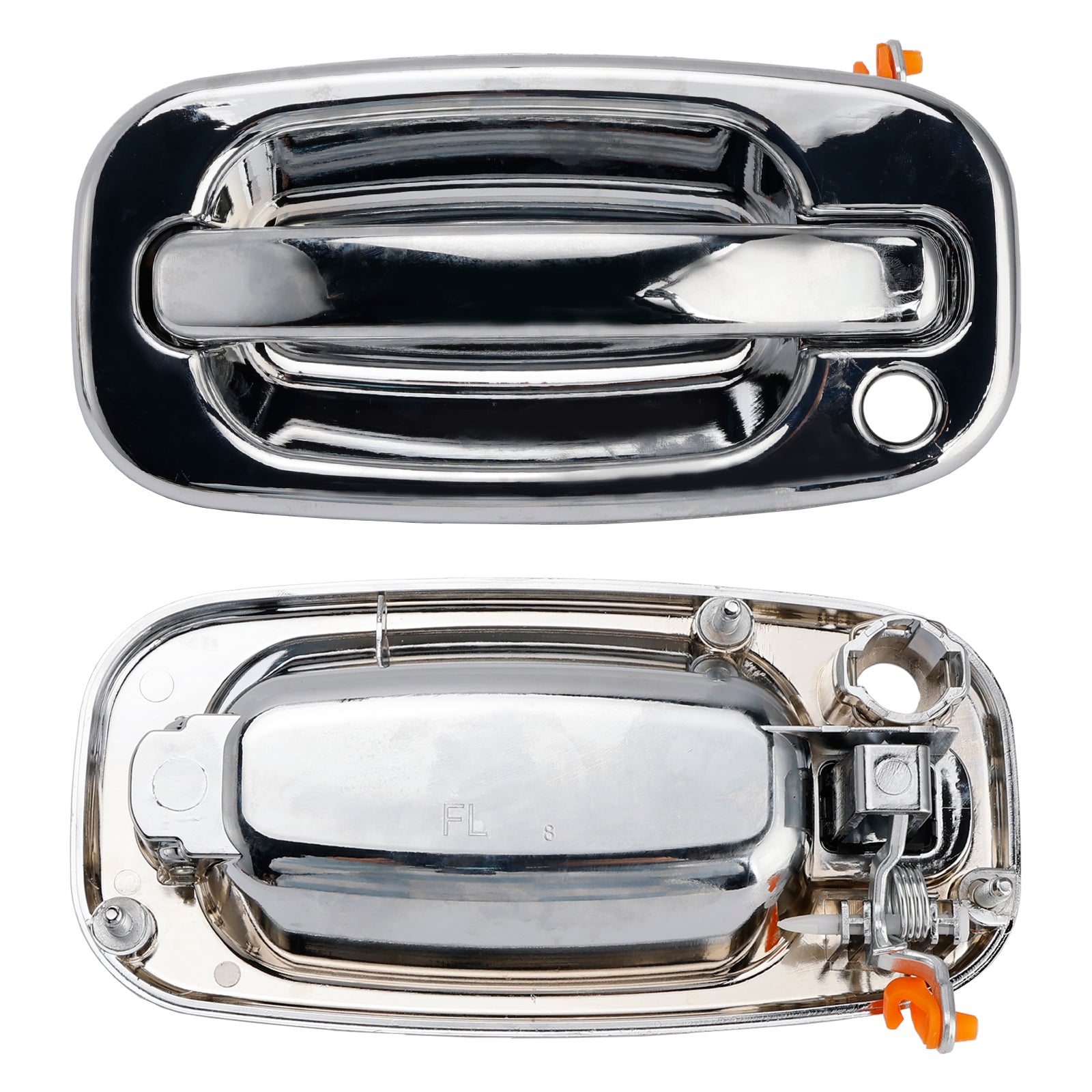 4PCs Front Exterior Door Handle Set Chrome For Chevy GMC Silverado 99-06