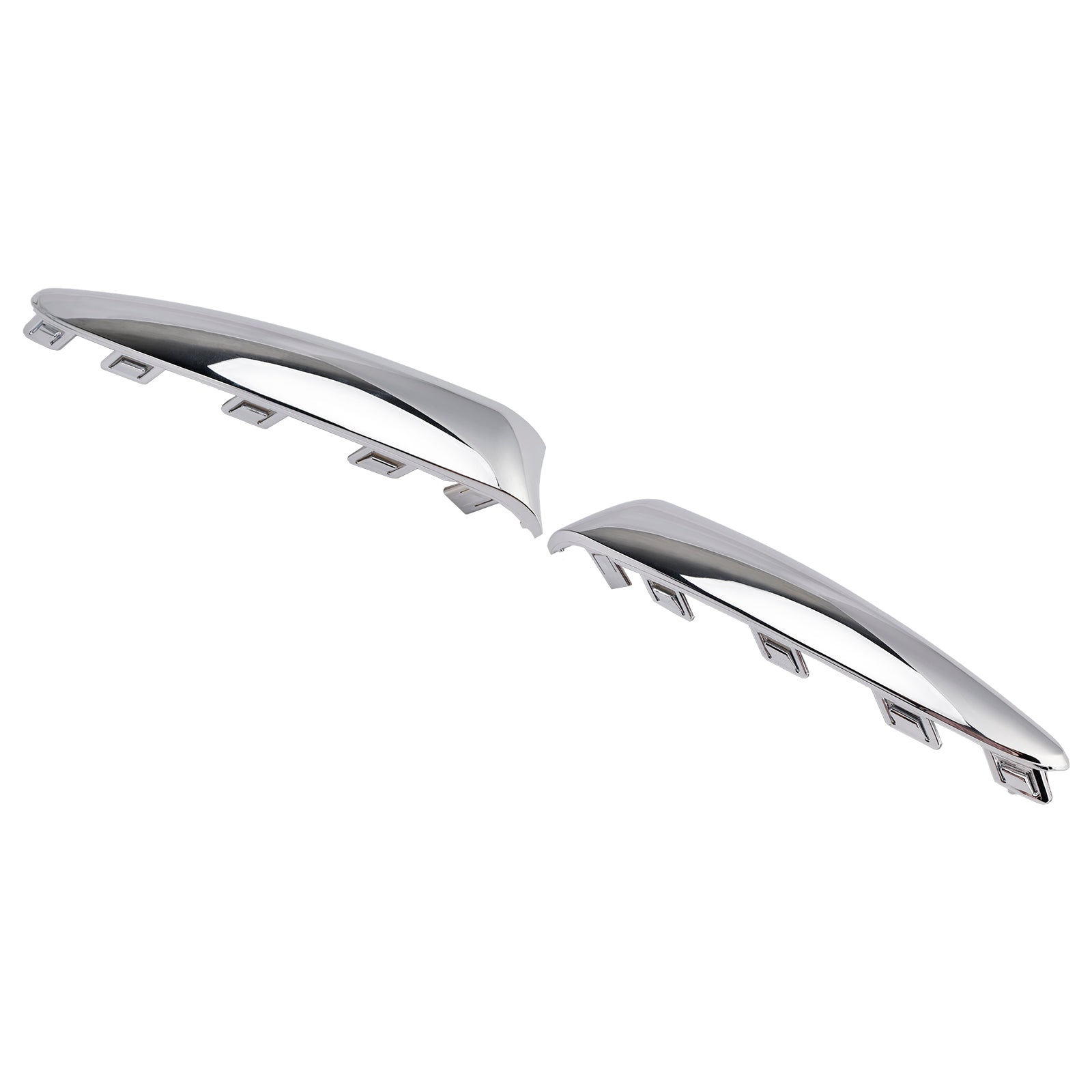 2015.08-2020 Fiat 500 Lounge Left & Right Front Bumper Moulding Chrome