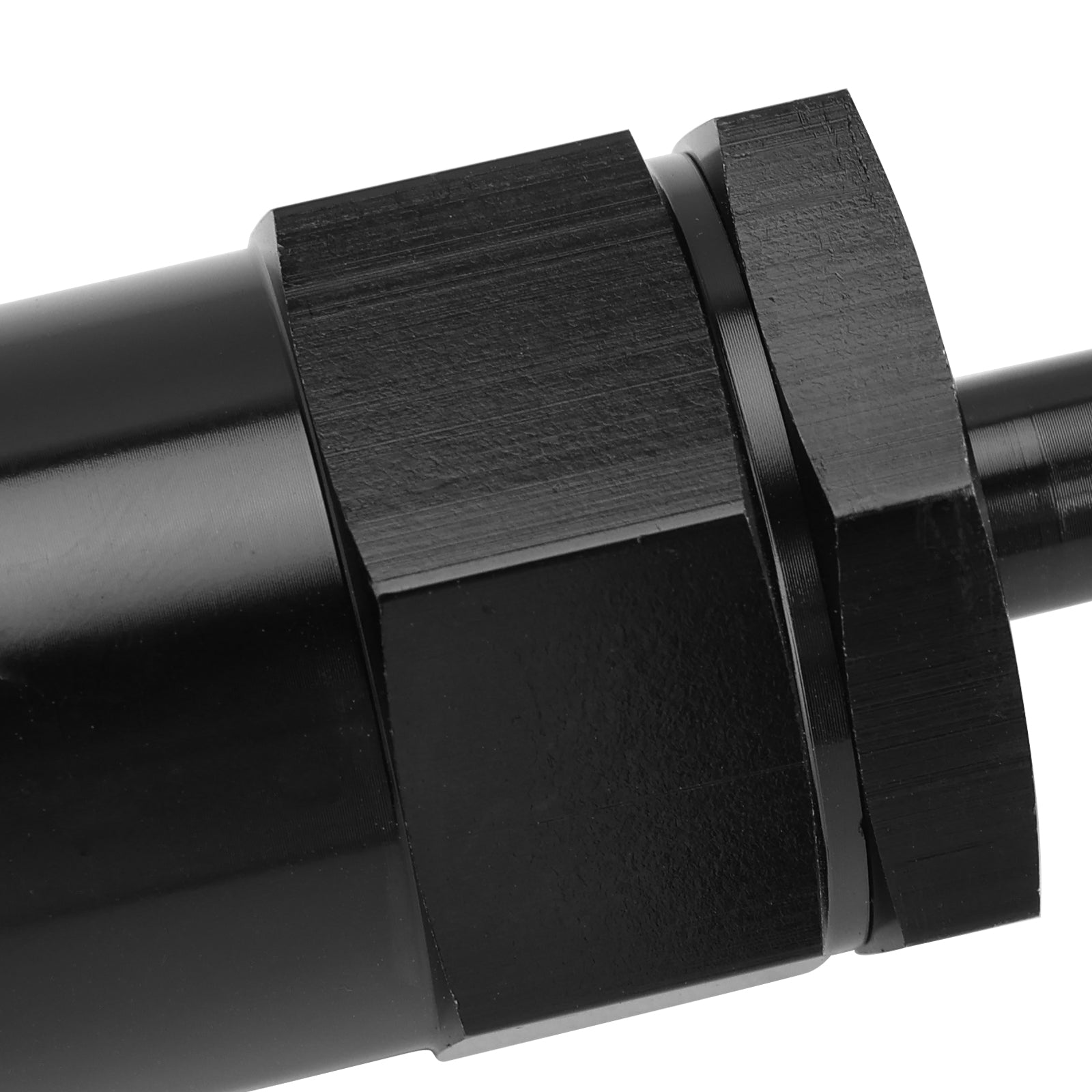 Black Inline EFI Fuel Systems Filter Adapter 3/8" Barb With 30 Micron Filter Element