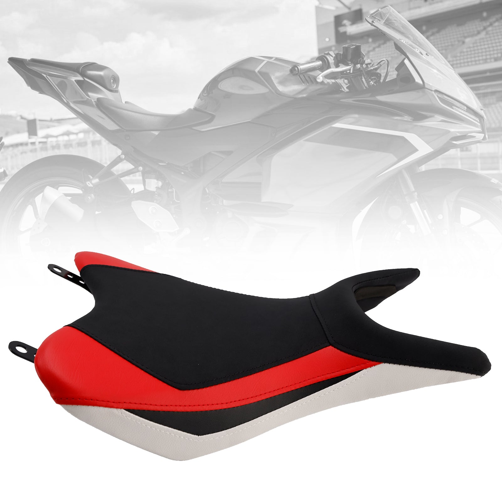 2025+ Yamaha Yzf-R3 Mt-03 Coussin de siège avant Raider Pu Fit Rouge