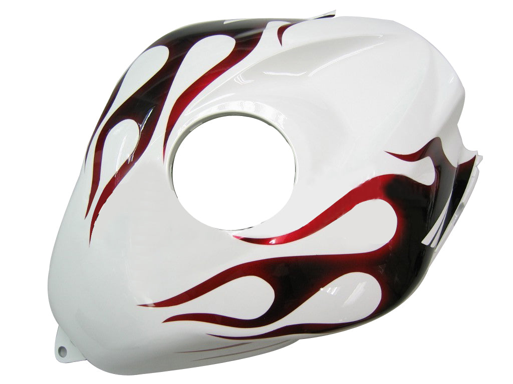 2007-2008 Honda CBR 600 RR White Black & Red Flame CBR Racing Fairings Generic