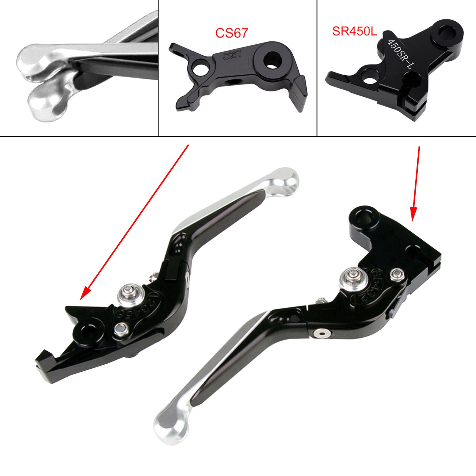 Justerbar kopplingsbromsspak passar för VOGE DS900X 900DSX 2024-2026