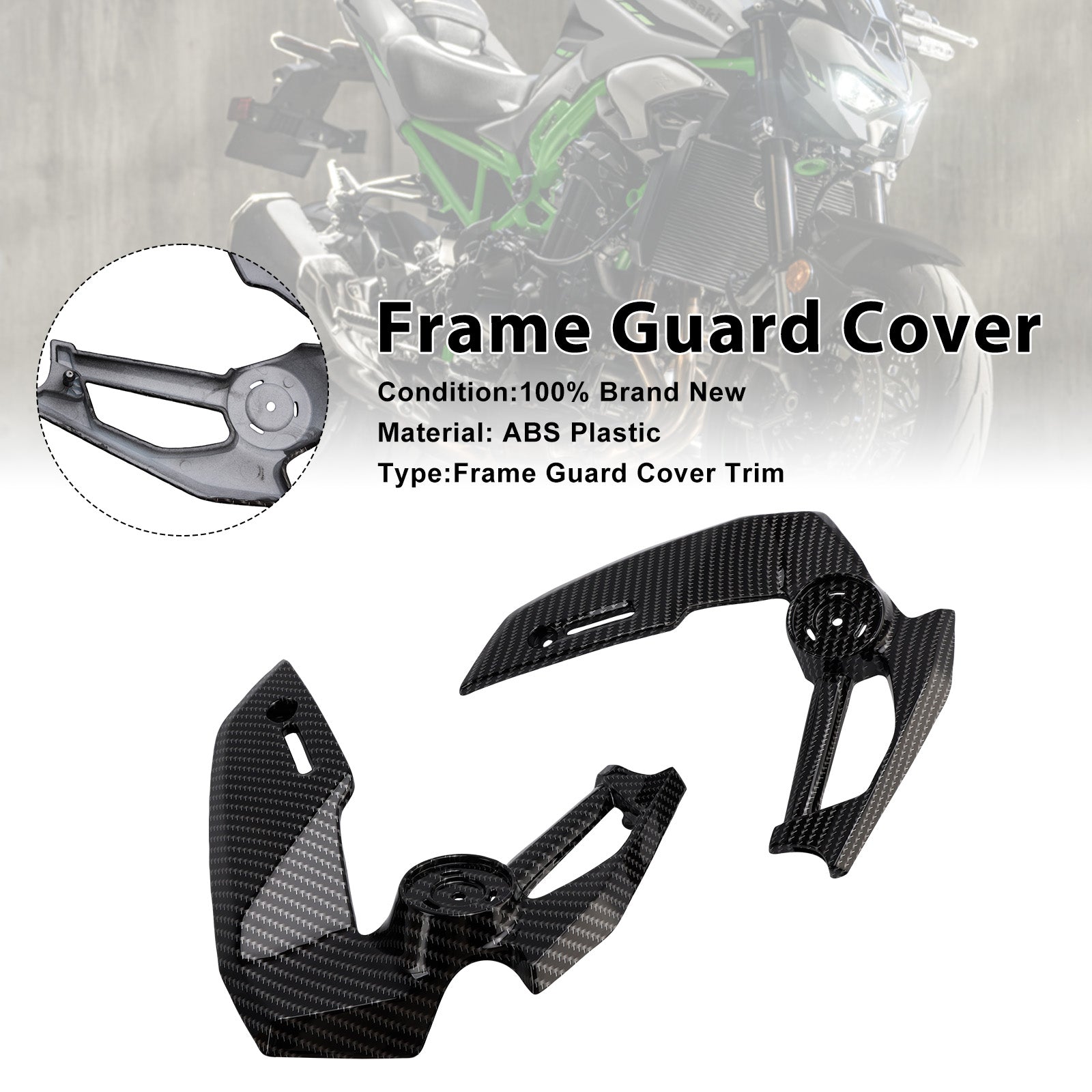 Carénage de protection du couvercle latéral du cadre Kawasaki Z900 2025-2026