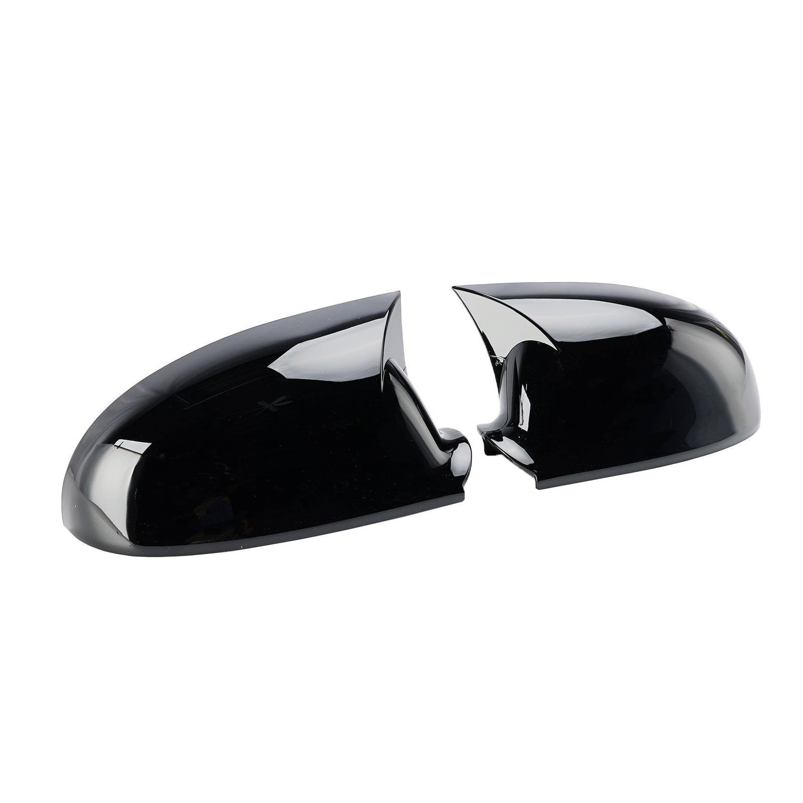 Gloss Black Wing Door Mirror Cover Caps Left + Right Fit for VW Jetta 2005-2011