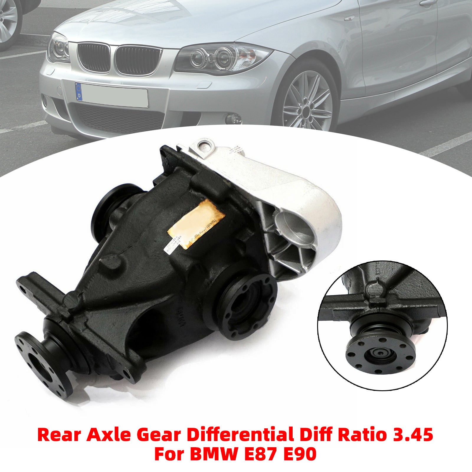 Rear Axle Gear Differential Diff Ratio 3.45 For BMW E87 E90