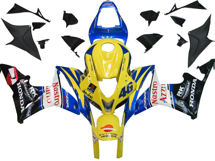 2007-2008 Honda CBR 600 RR Multi-färg nr.46 Azzurro Racing Fairings Generic